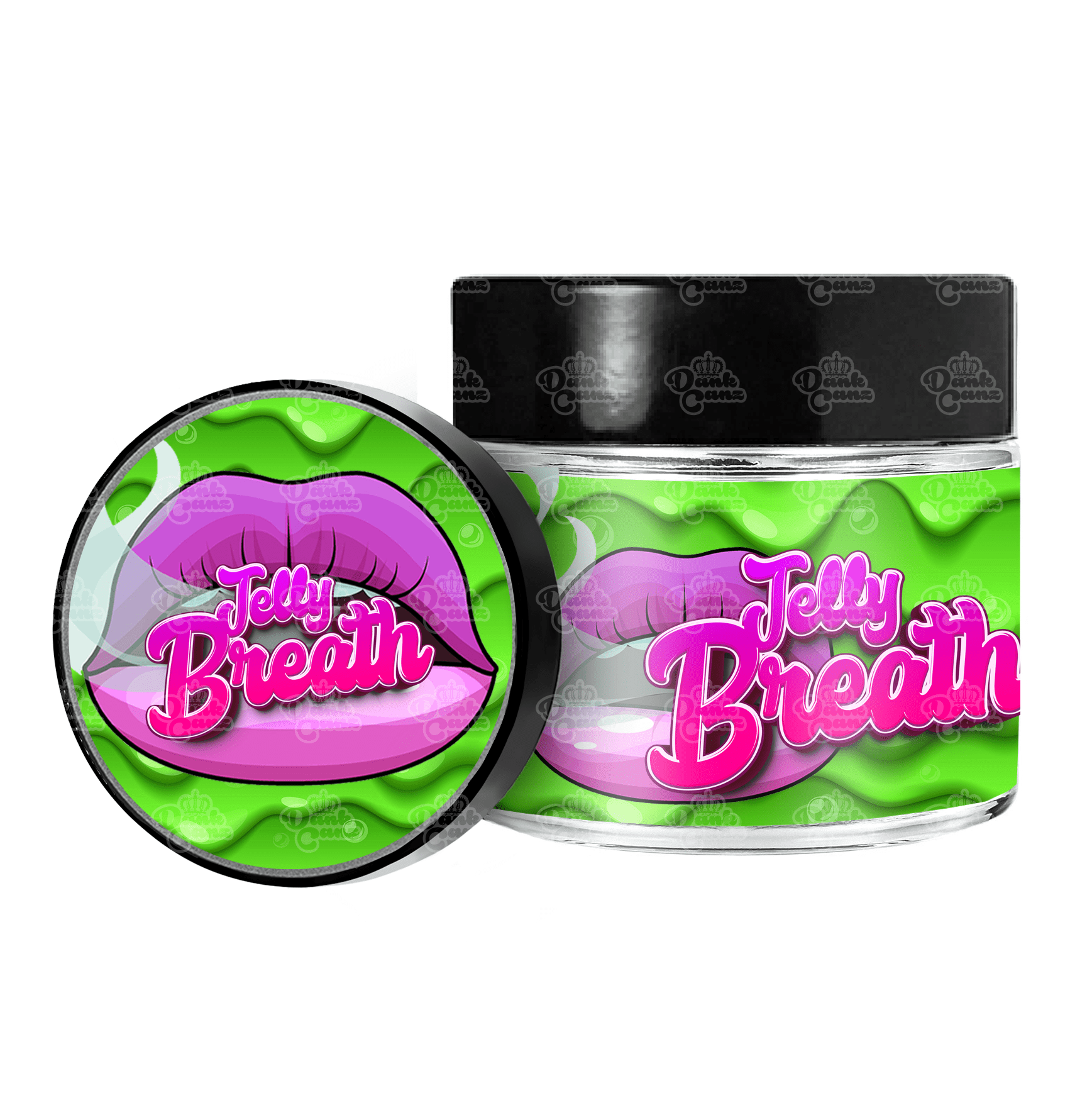 Jelly Breath 3.5g/60ml Glass Jars - Labelled - DC Packaging Custom Cannabis Packaging