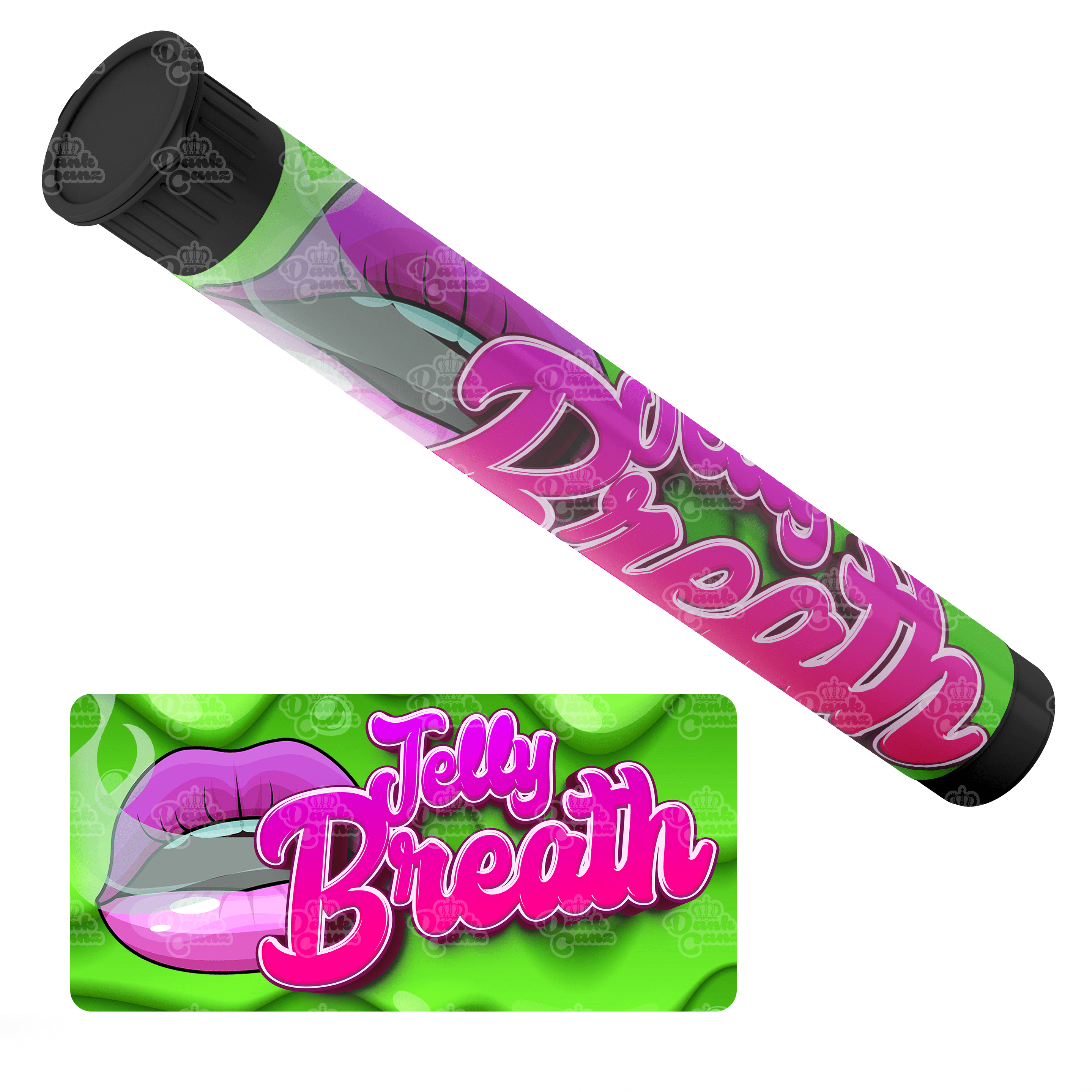 Jelly Breath Pre Roll Tubes - Labelled - DC Packaging Custom Cannabis Packaging