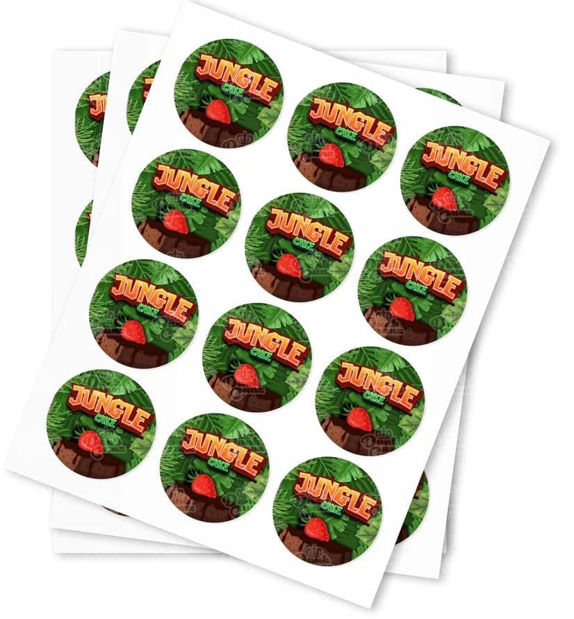 Jungle Cake Strain Stickers - DC Packaging Custom Cannabis Packaging