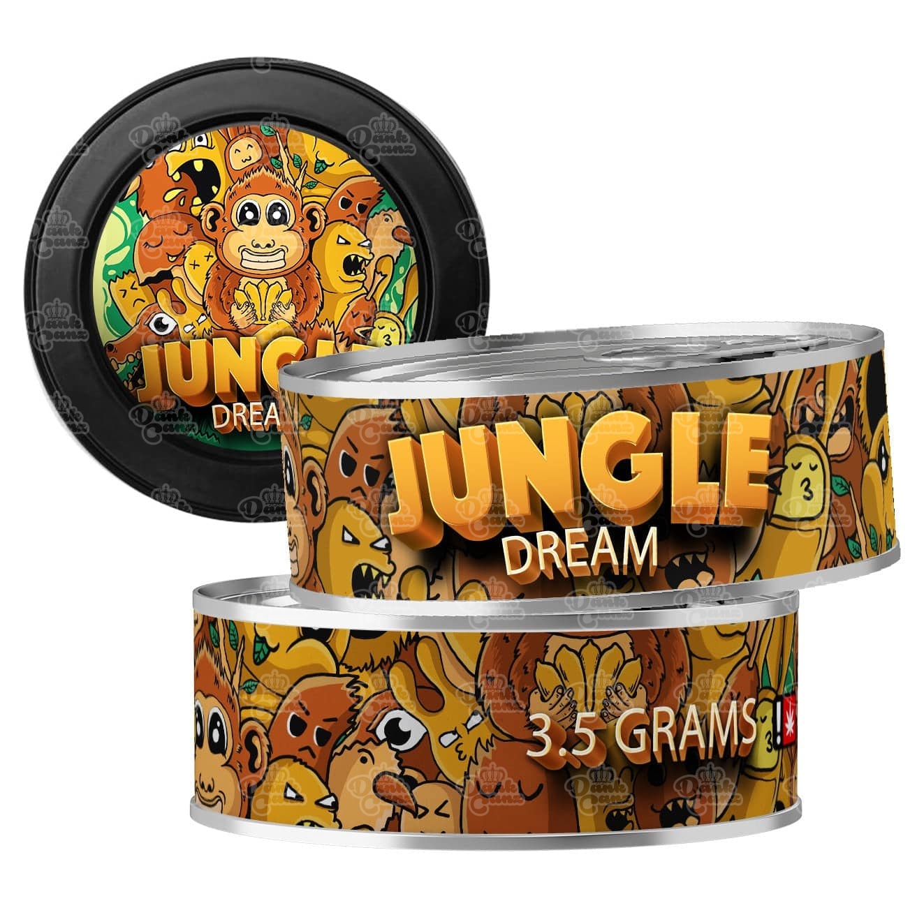 Jungle Dream 3.5g Self Seal Tins - DC Packaging Custom Cannabis Packaging