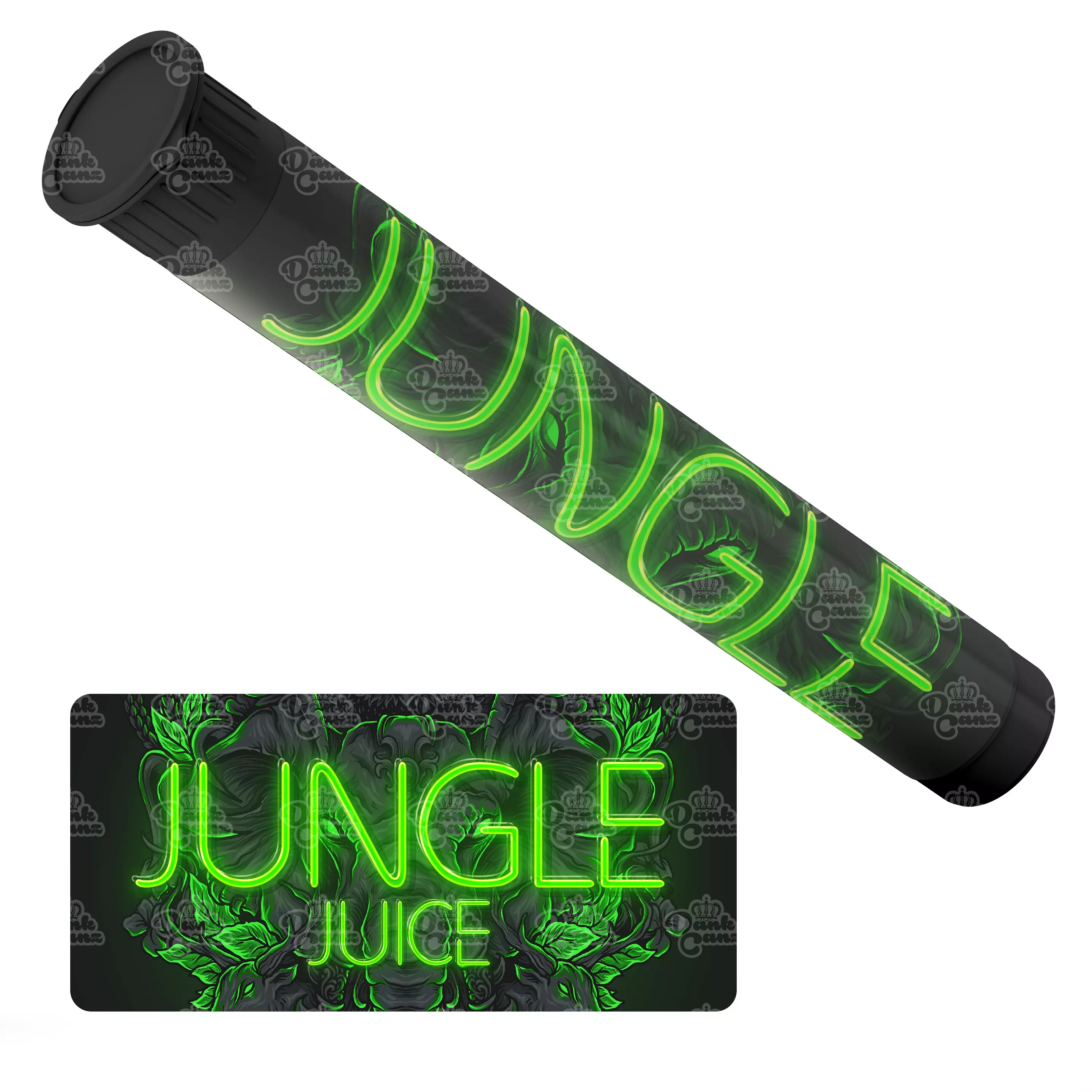 Jungle Juice Pre Roll Tubes - Labelled - DC Packaging Custom Cannabis Packaging