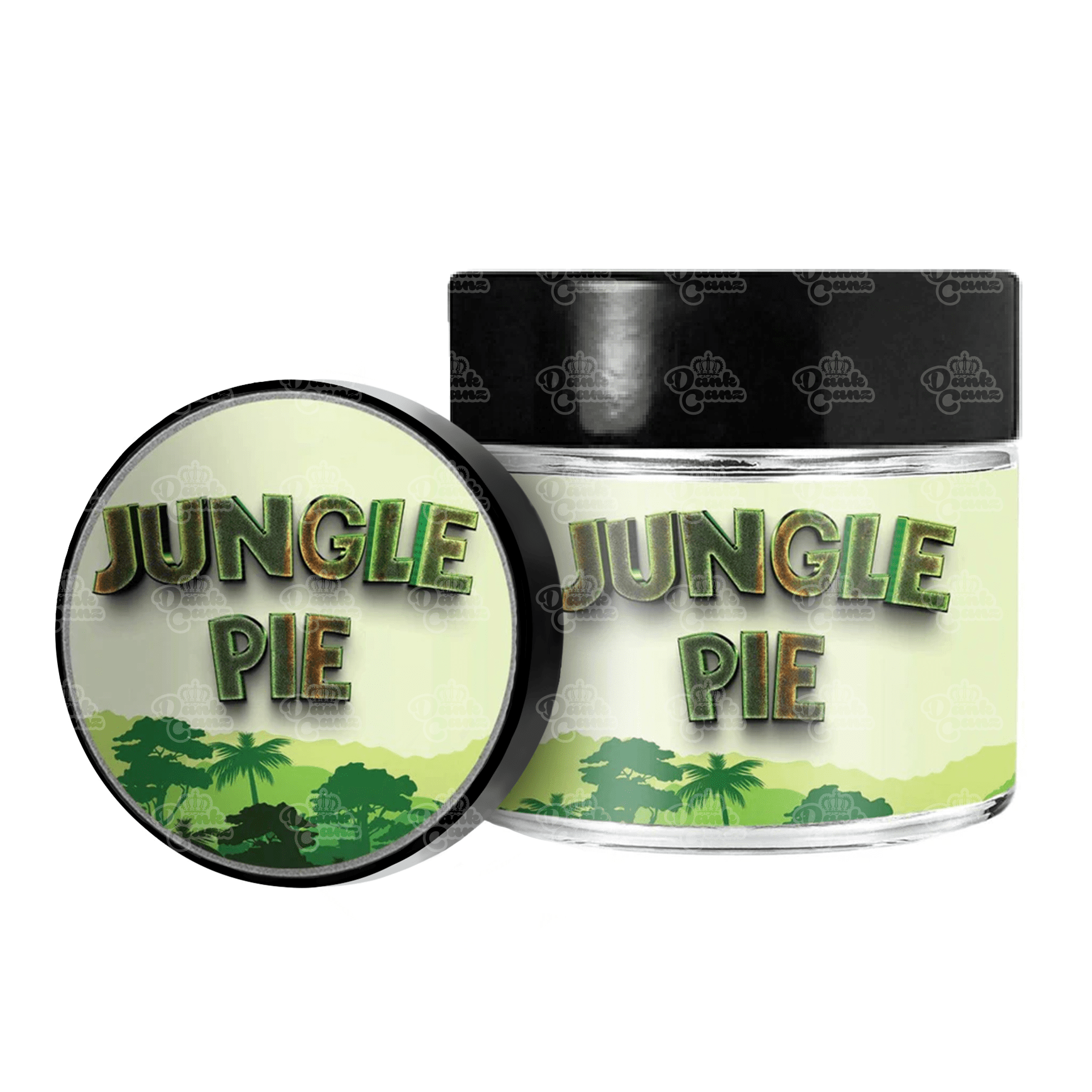 Jungle Pie 3.5g/60ml Glass Jars - Labelled - DC Packaging Custom Cannabis Packaging