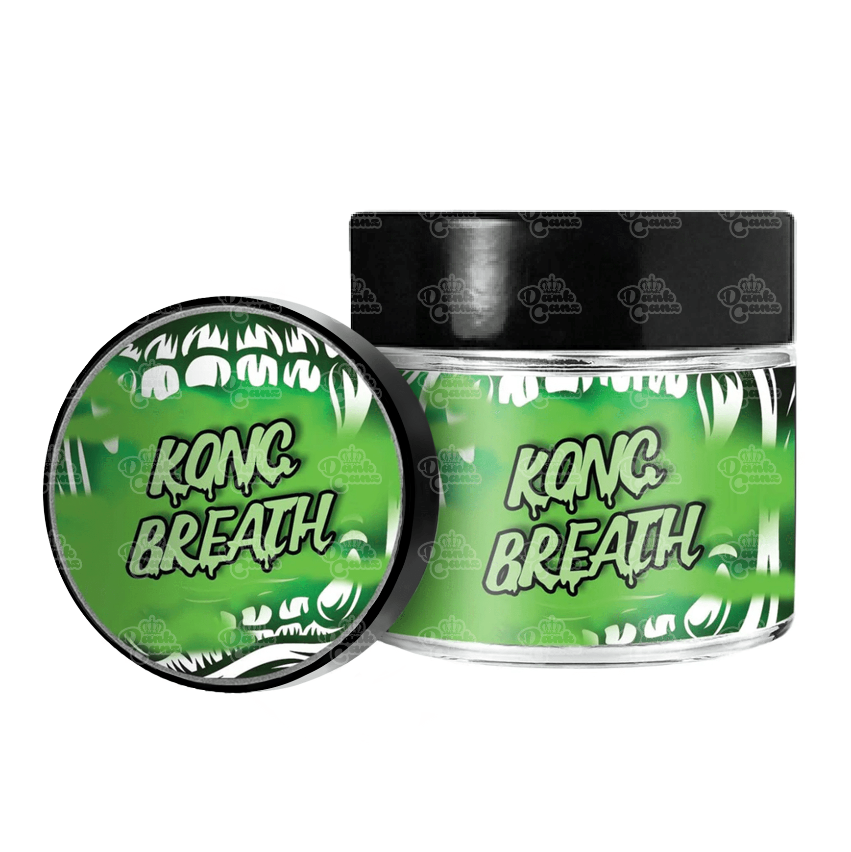 Kong Breath 3.5g/60ml Glass Jars - Labelled - DC Packaging Custom Cannabis Packaging
