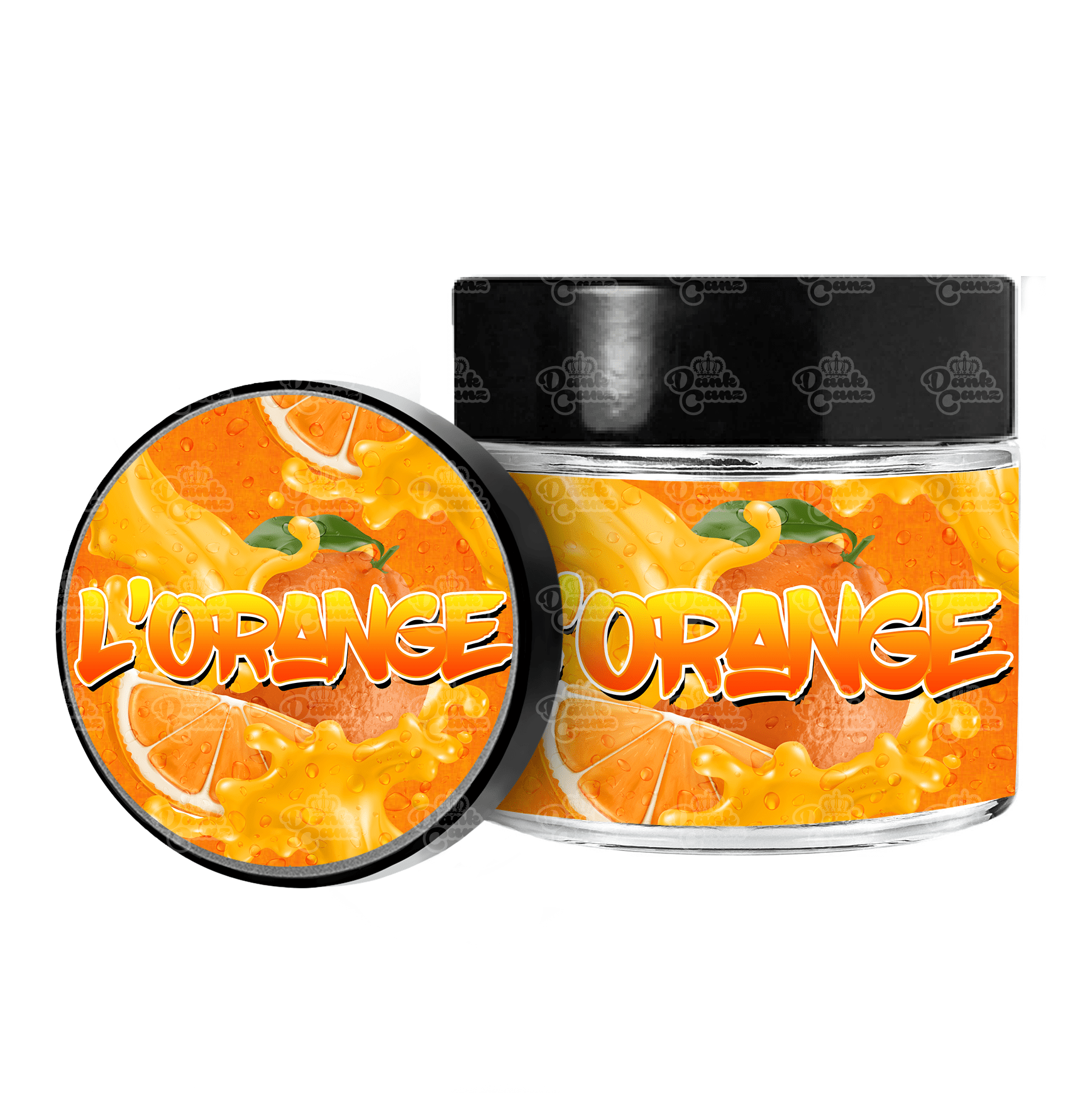 L'Orange 3.5g/60ml Glass Jars - Labelled - DC Packaging Custom Cannabis Packaging