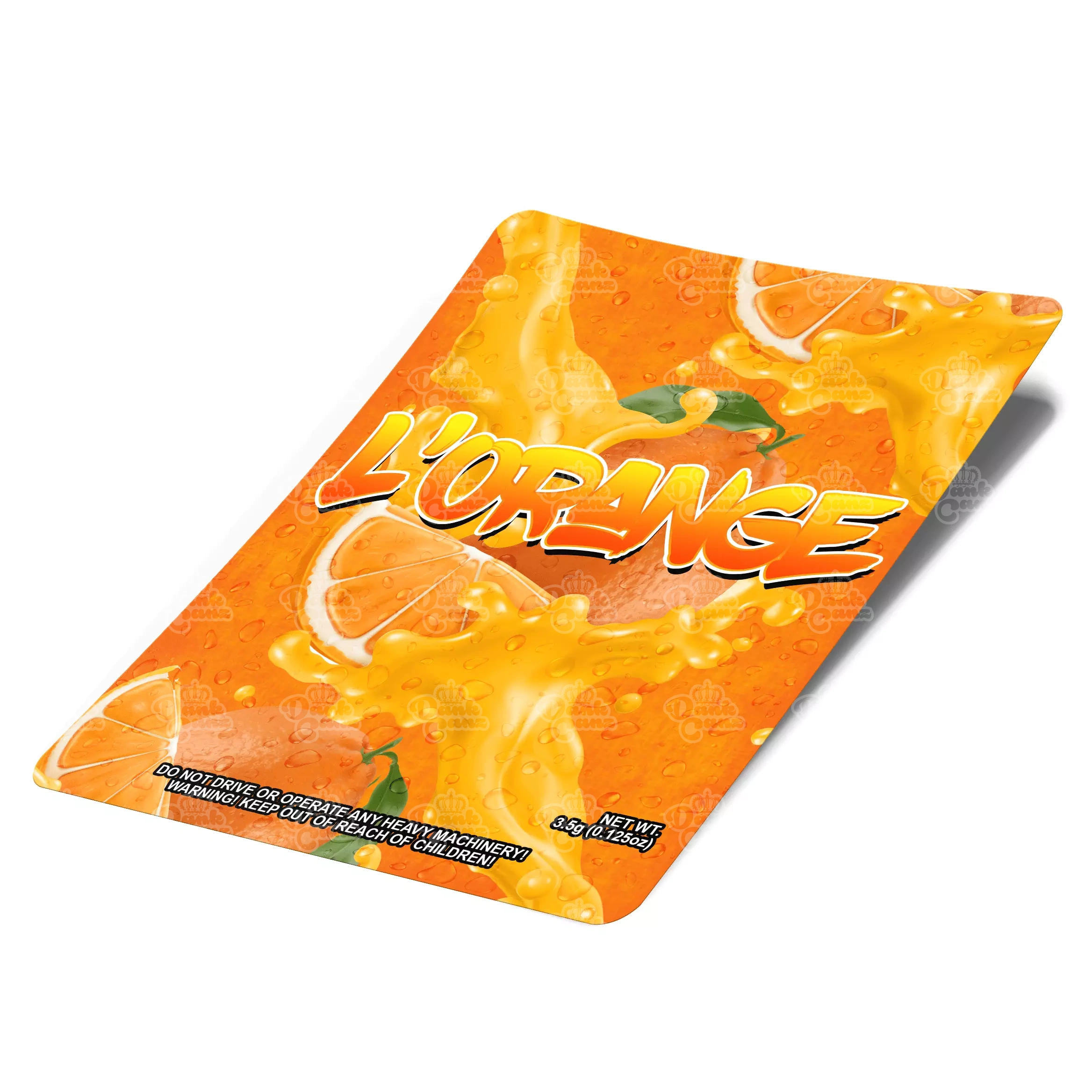 L’Orange Mylar Bag Labels - Labels only - DC Packaging Custom Cannabis Packaging