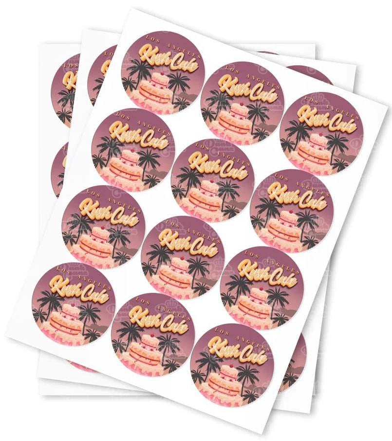 LA Kush Cake Strain Stickers - DC Packaging Custom Cannabis Packaging