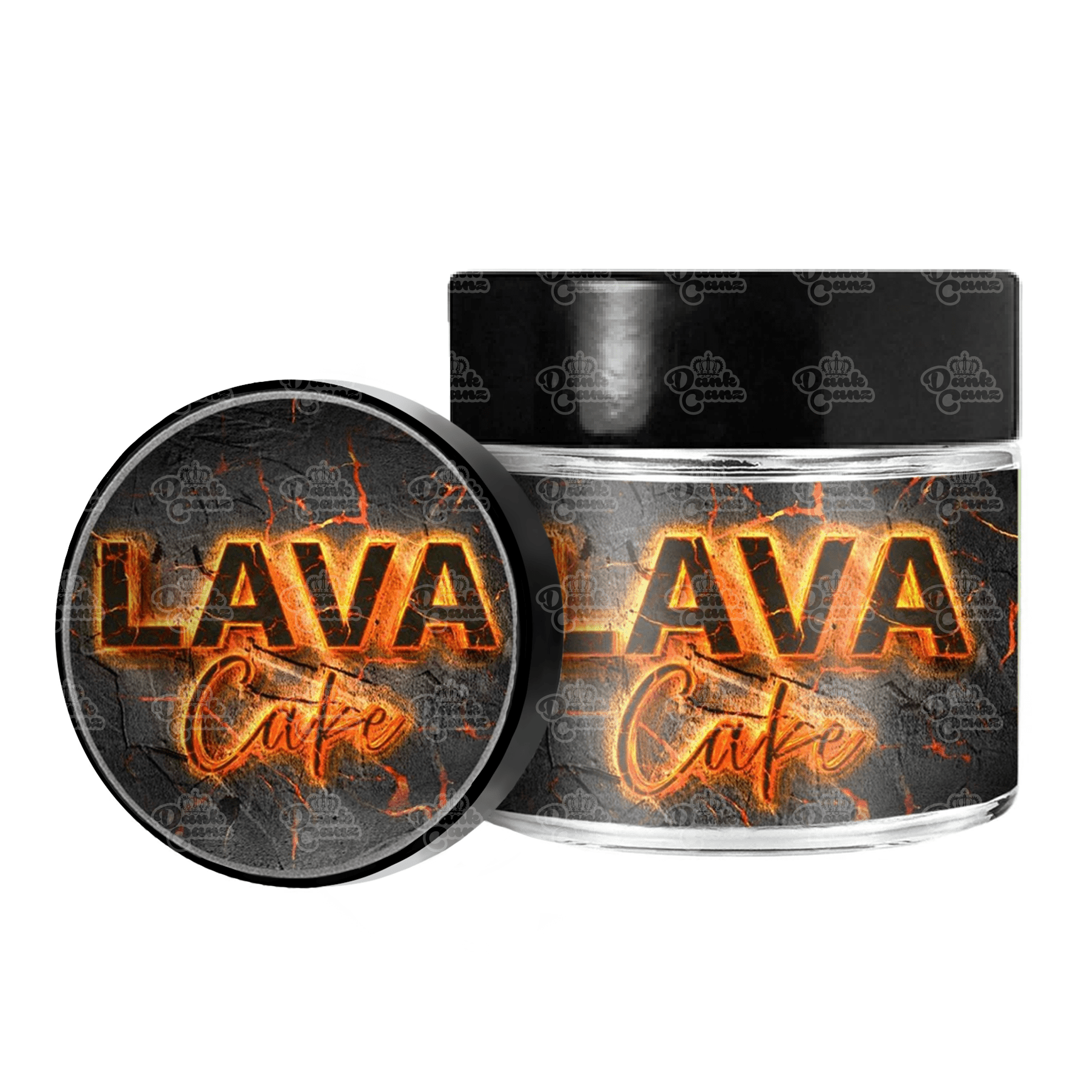 Lava Cake 3.5g/60ml Glass Jars - Labelled - DC Packaging Custom Cannabis Packaging