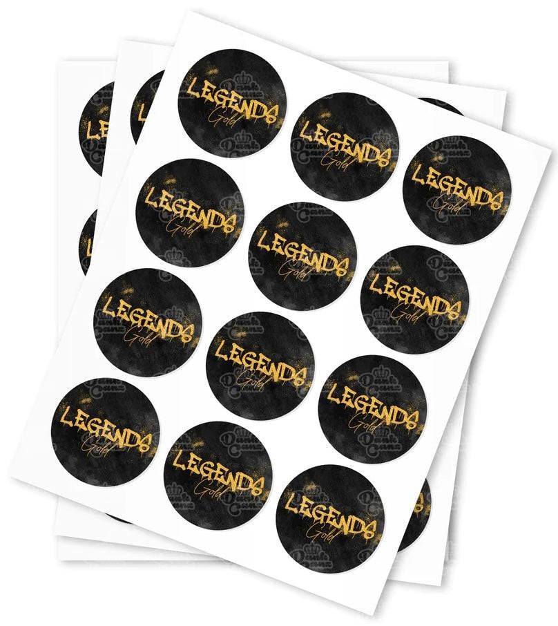 Legends Gold Strain Stickers - DC Packaging Custom Cannabis Packaging