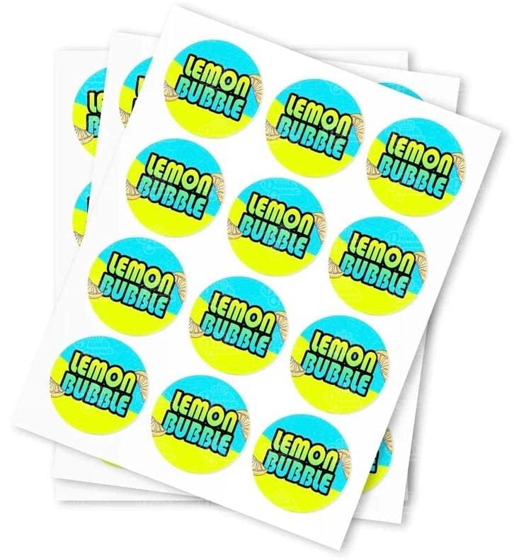 Lemon Bubble Strain Stickers - DC Packaging Custom Cannabis Packaging