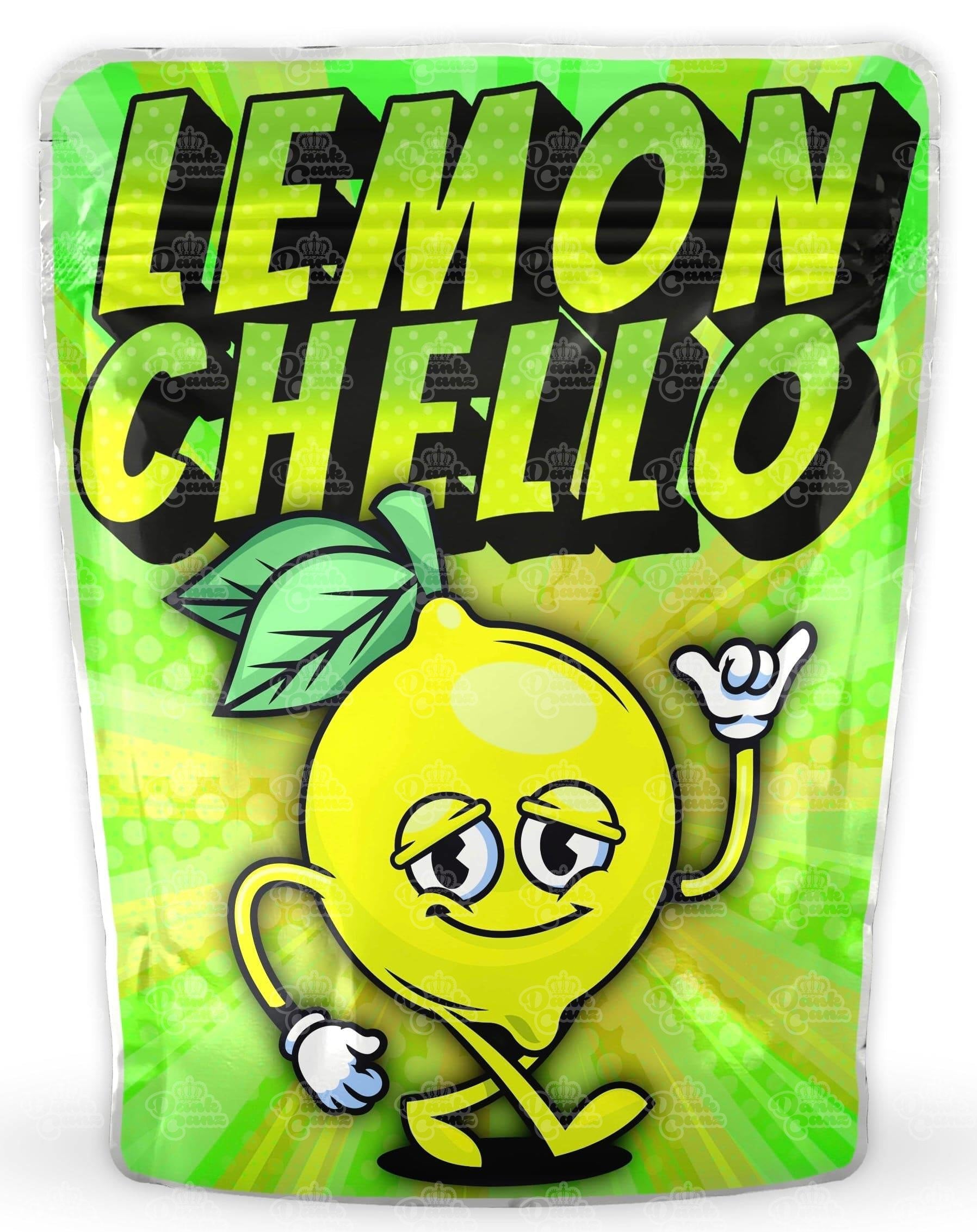 Lemon Chello Mylar Bags - DC Packaging Custom Cannabis Packaging