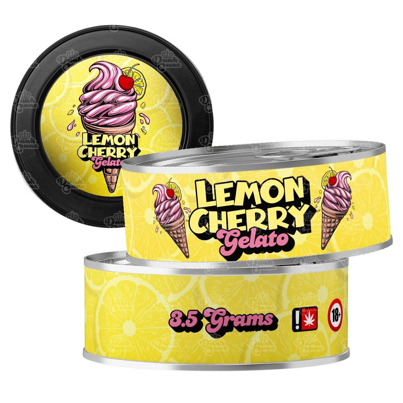 Lemon Cherry Gelato 3.5g Self Seal Tins - DC Packaging Custom Cannabis Packaging