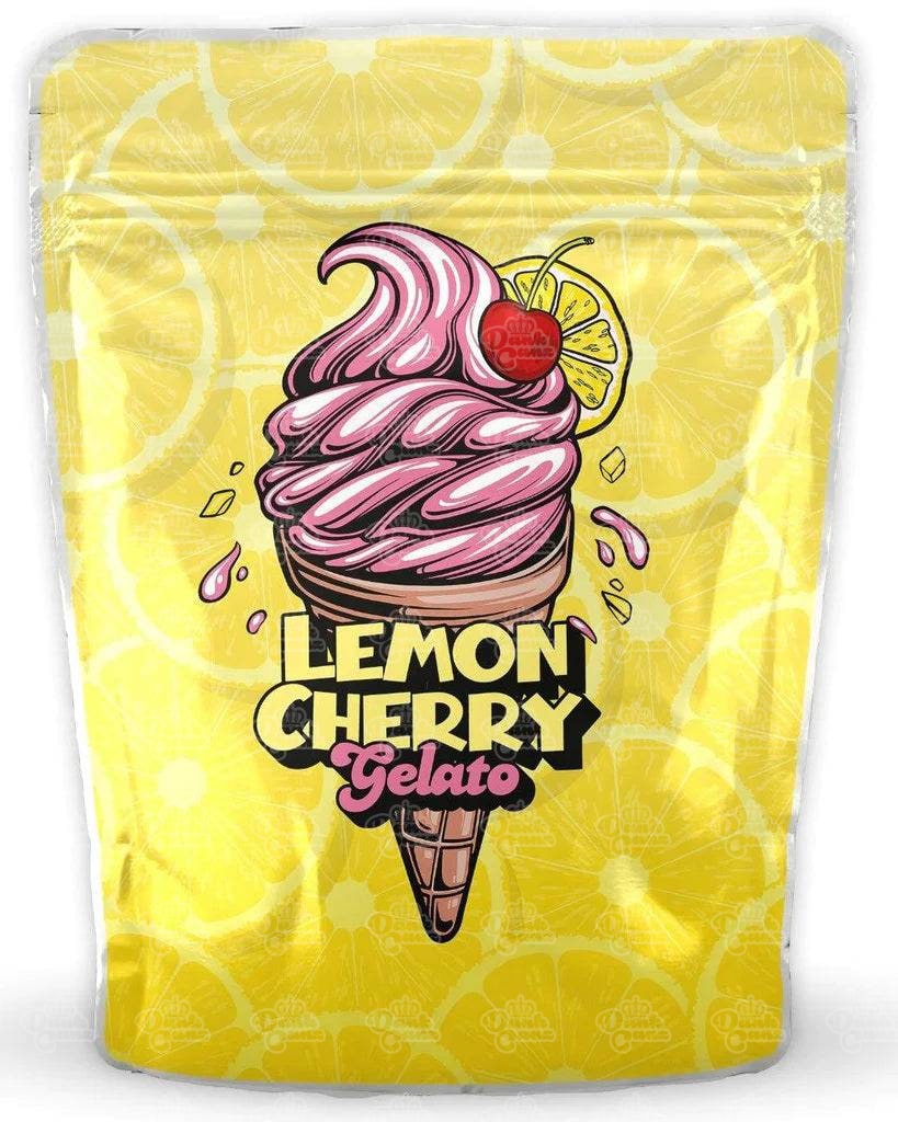 Lemon Cherry Gelato Mylar Bags - DC Packaging Custom Cannabis Packaging
