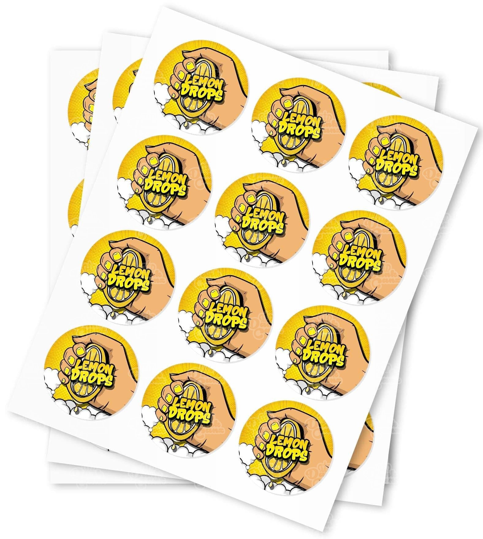 Lemon Drops Strain Stickers - DC Packaging Custom Cannabis Packaging