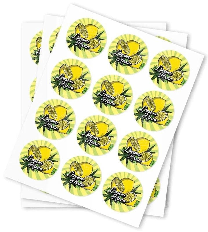 Lemon Haze Strain Stickers - DC Packaging Custom Cannabis Packaging