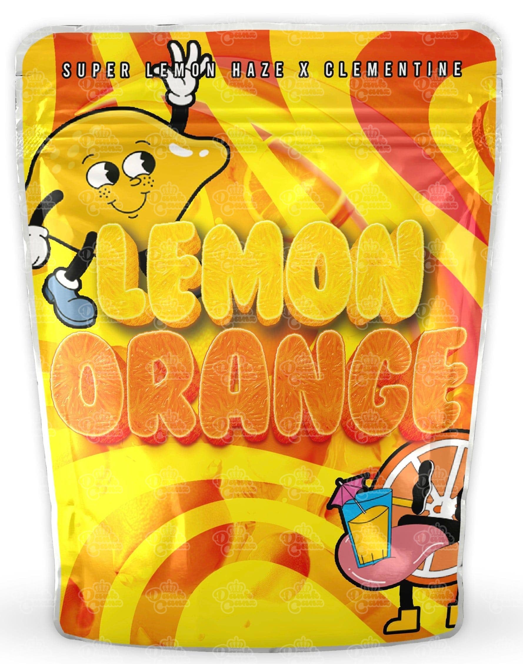Lemon Orange Mylar Bags - DC Packaging Custom Cannabis Packaging