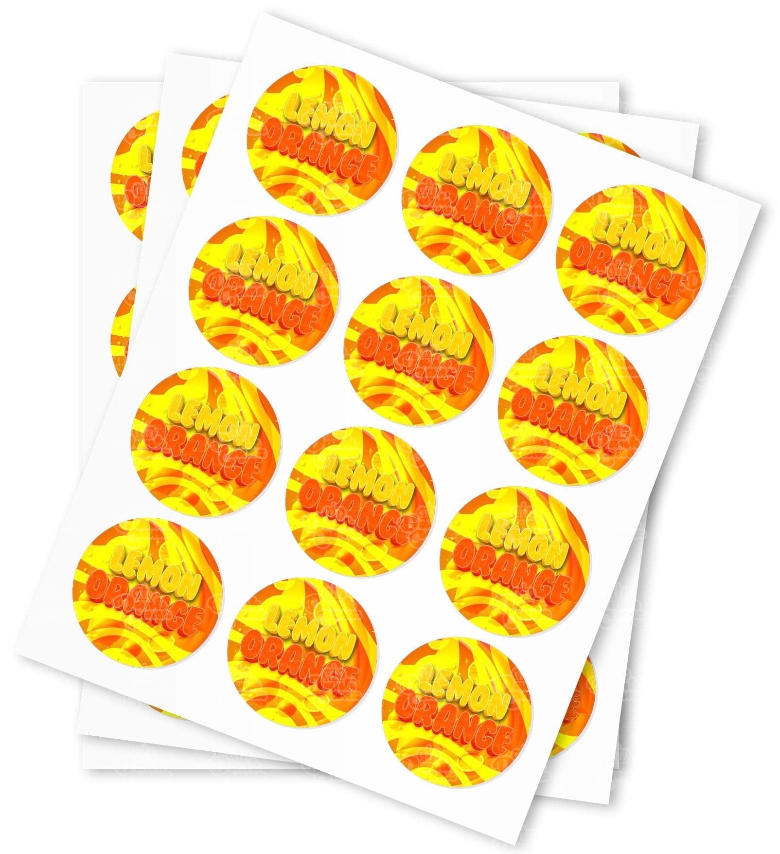 Lemon Orange Strain Stickers - DC Packaging Custom Cannabis Packaging