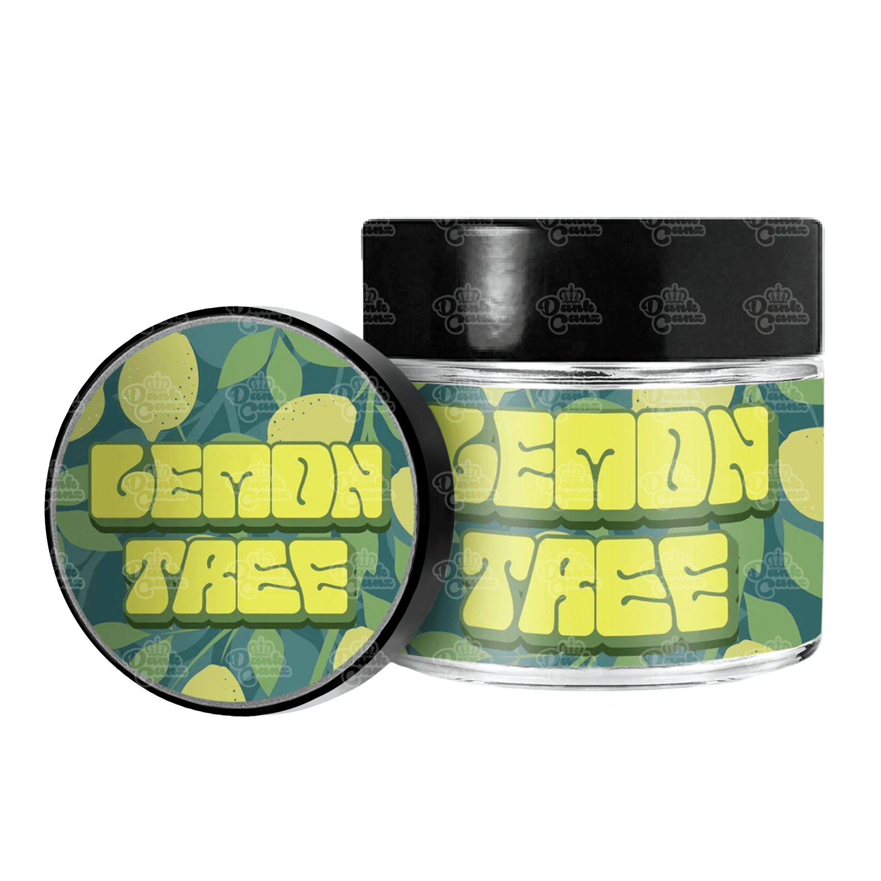 Lemon Tree 3.5g/60ml Glass Jars - Labelled - DC Packaging Custom Cannabis Packaging