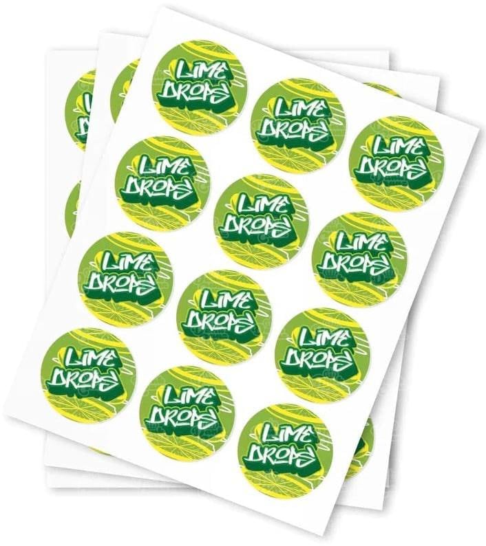 Lime Drops Stickers - DC Packaging Custom Cannabis Packaging