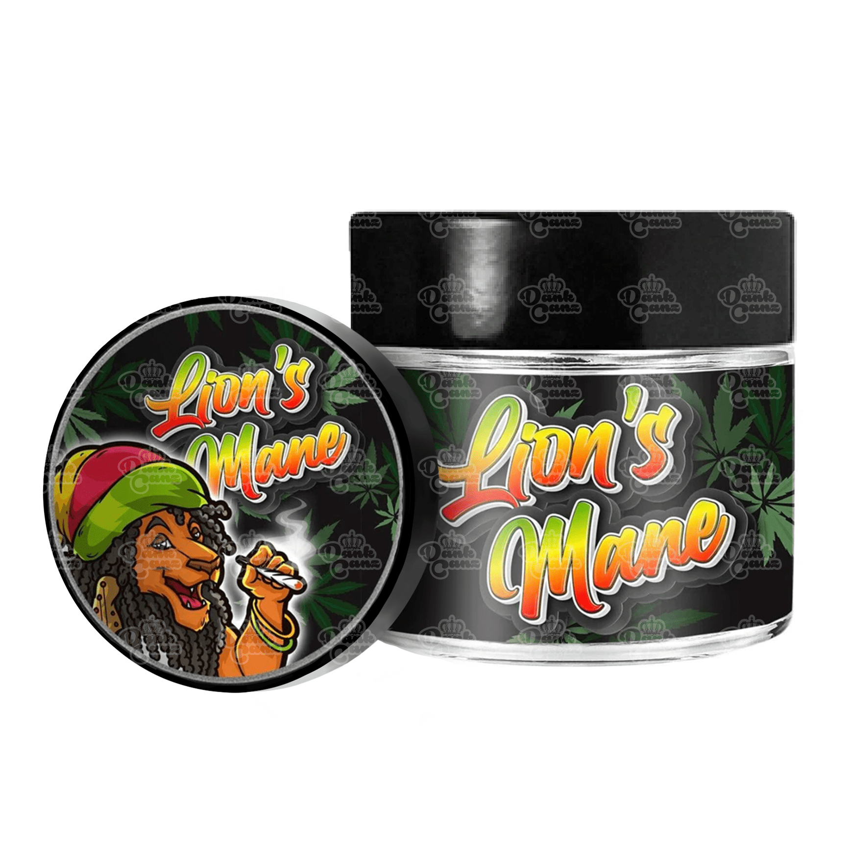 Lions Mane 3.5g/60ml Glass Jars - Labelled - DC Packaging Custom Cannabis Packaging