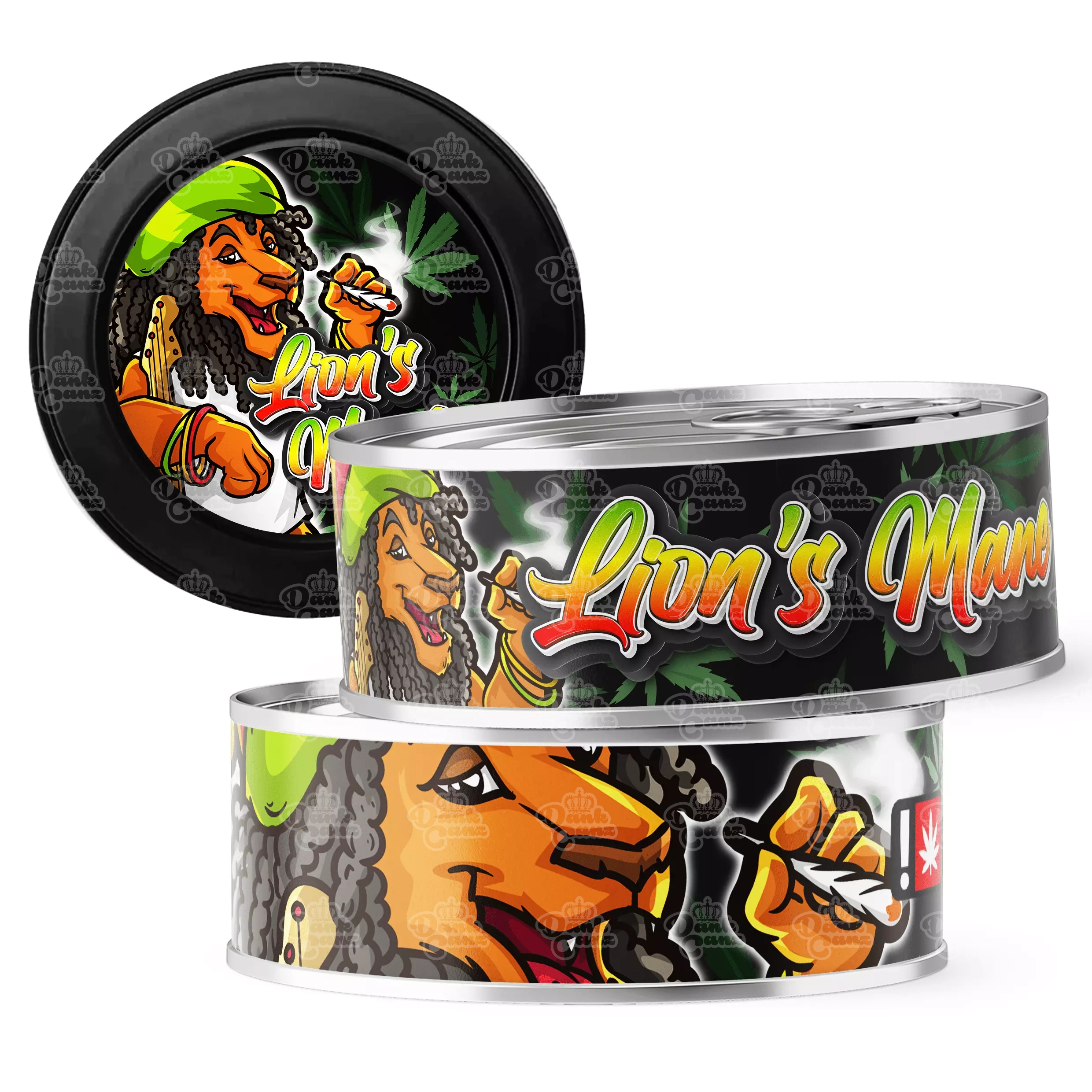 Lions Mane 3.5g Self Seal Tins - DC Packaging Custom Cannabis Packaging