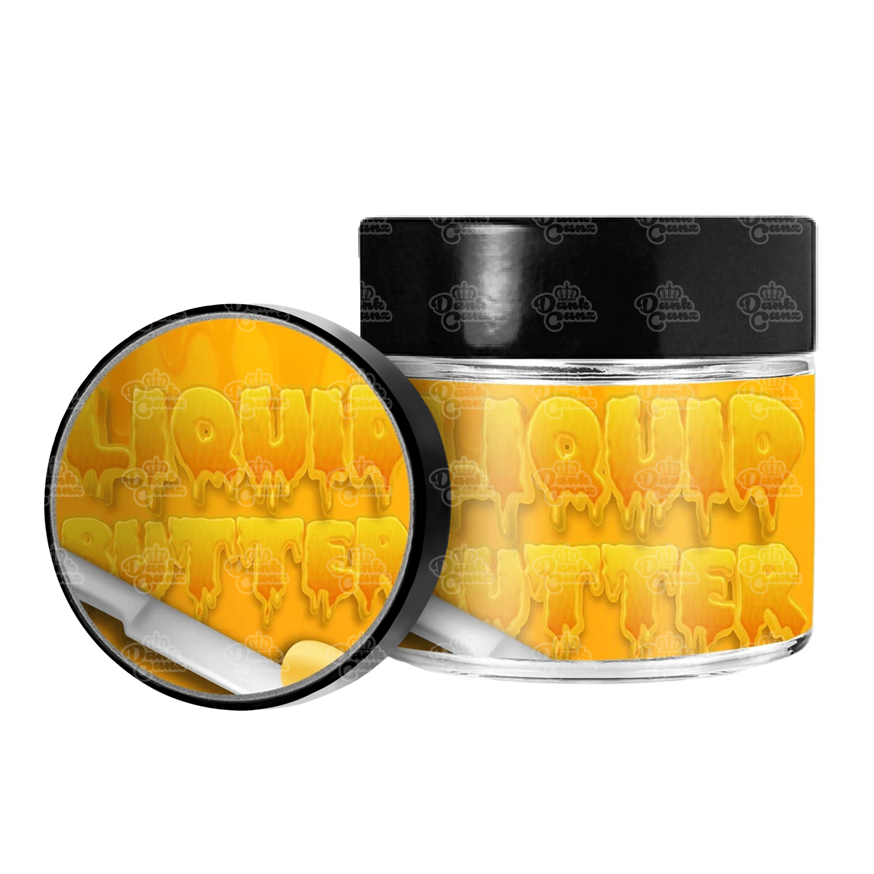 Liquid Butter 3.5g/60ml Glass Jars - Labelled - DC Packaging Custom Cannabis Packaging