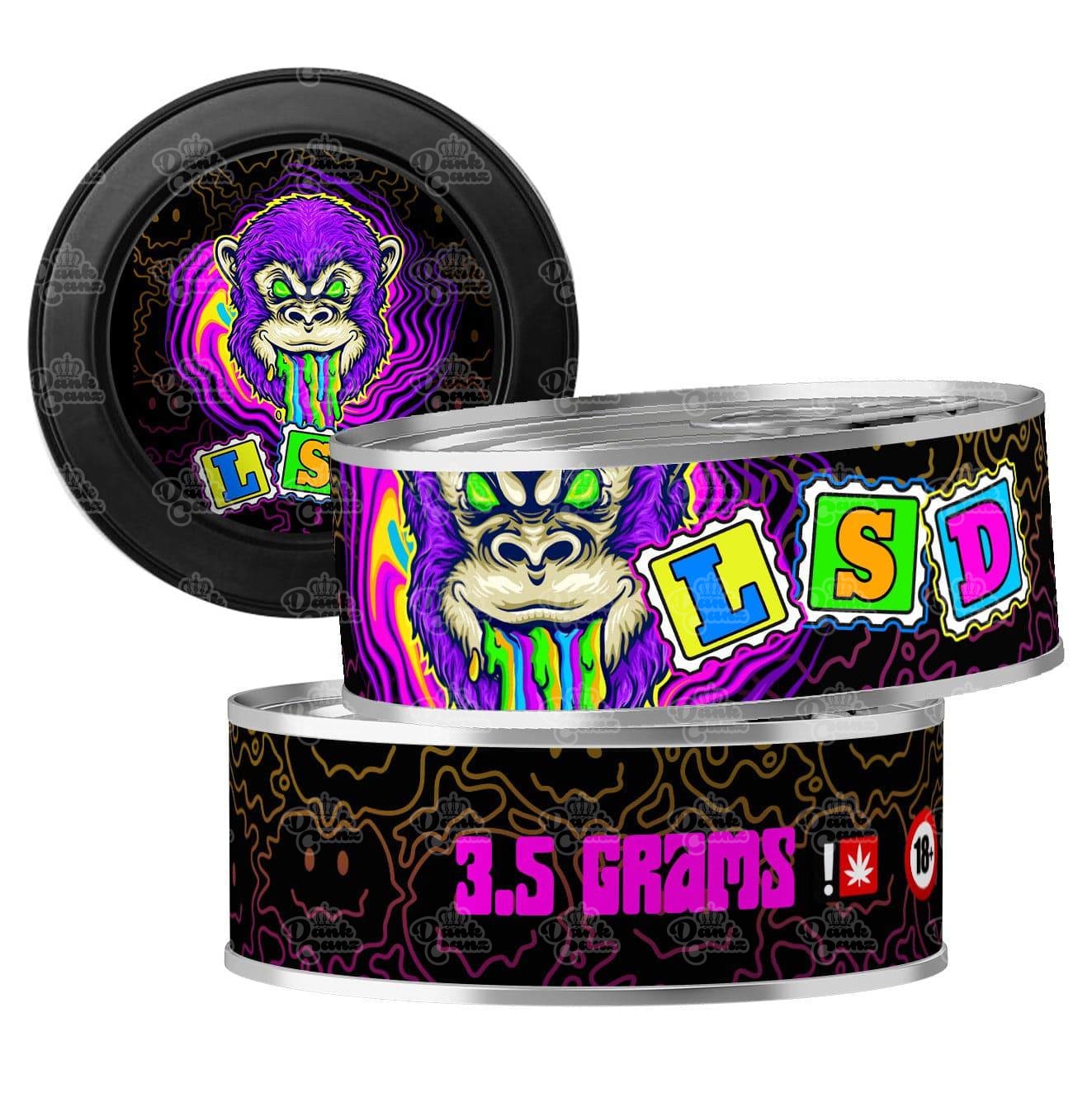 LSD 3.5g Self Seal Tins - DC Packaging Custom Cannabis Packaging