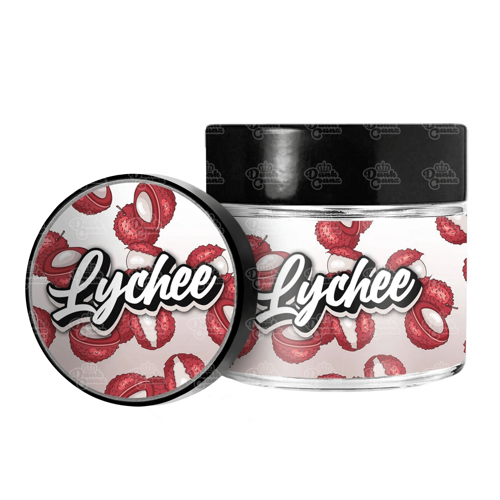 Lychee 3.5g/60ml Glass Jars - Labelled - DC Packaging Custom Cannabis Packaging