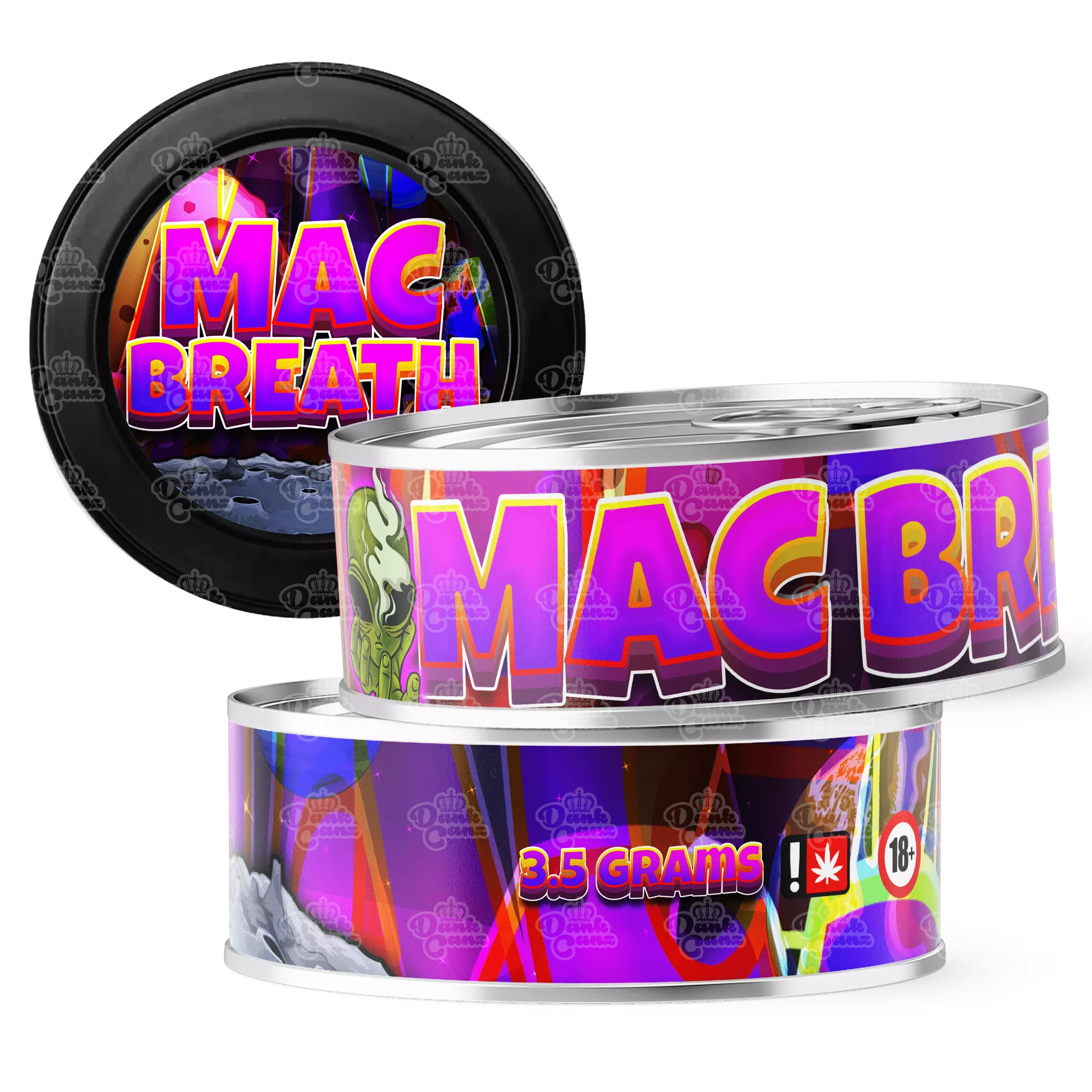 Mac Breath 3.5g Self Seal Tins - DC Packaging Custom Cannabis Packaging