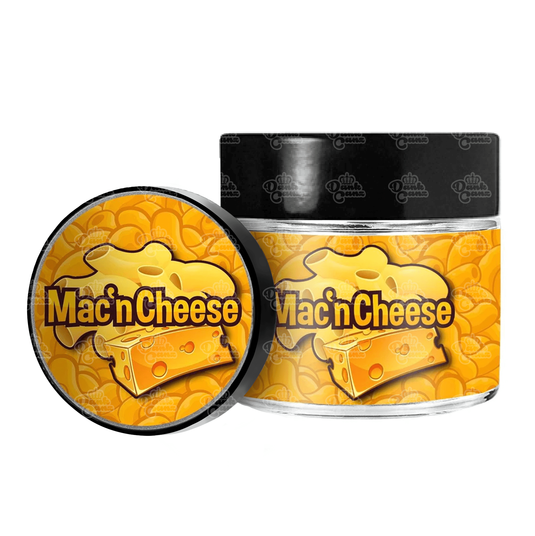 Mac n Cheese 3.5g/60ml Glass Jars - Labelled - DC Packaging Custom Cannabis Packaging