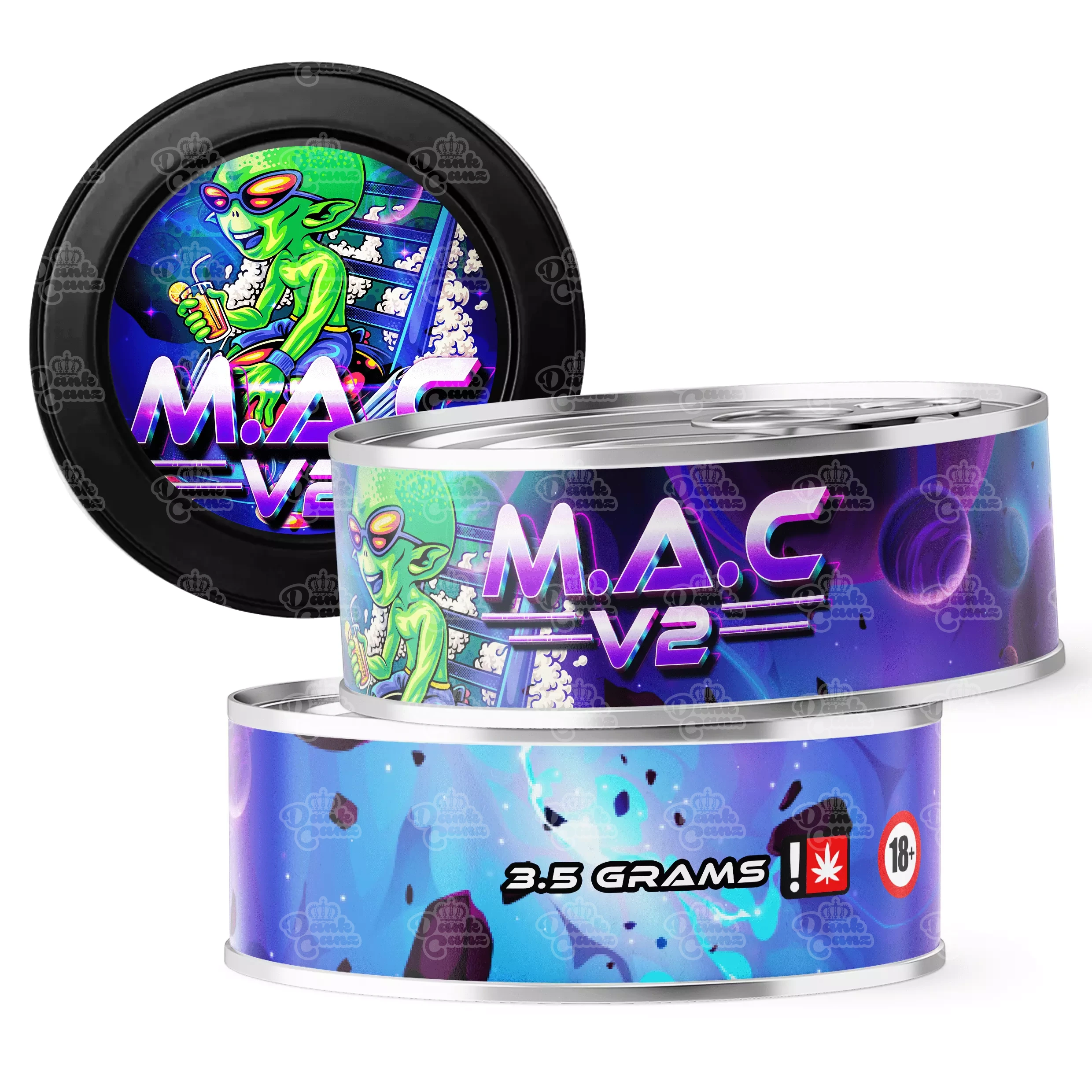 Mac V2 3.5g Self Seal Tins - DC Packaging Custom Cannabis Packaging