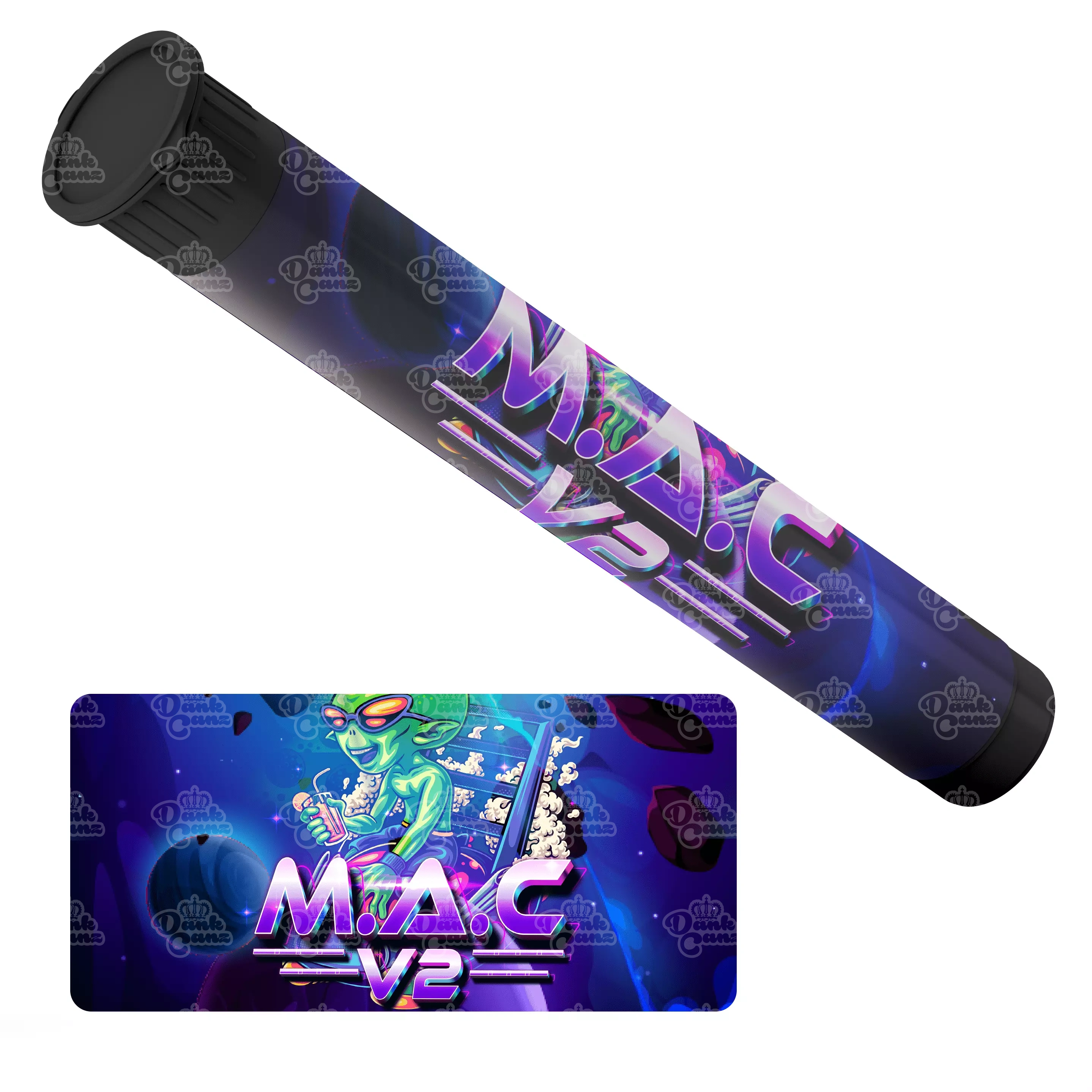 Mac V2 Pre Roll Tubes - Labelled - DC Packaging Custom Cannabis Packaging