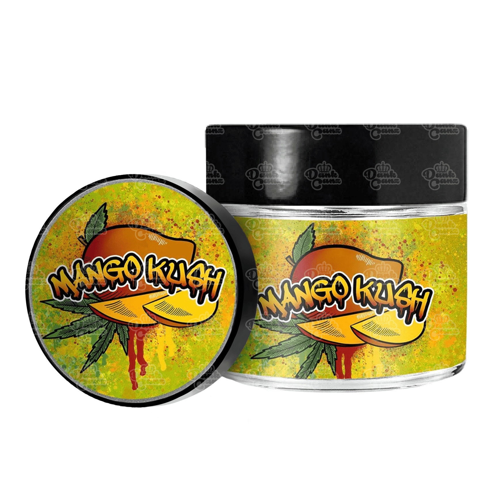 Mango Kush 3.5g/60ml Glass Jars - Labelled - DC Packaging Custom Cannabis Packaging