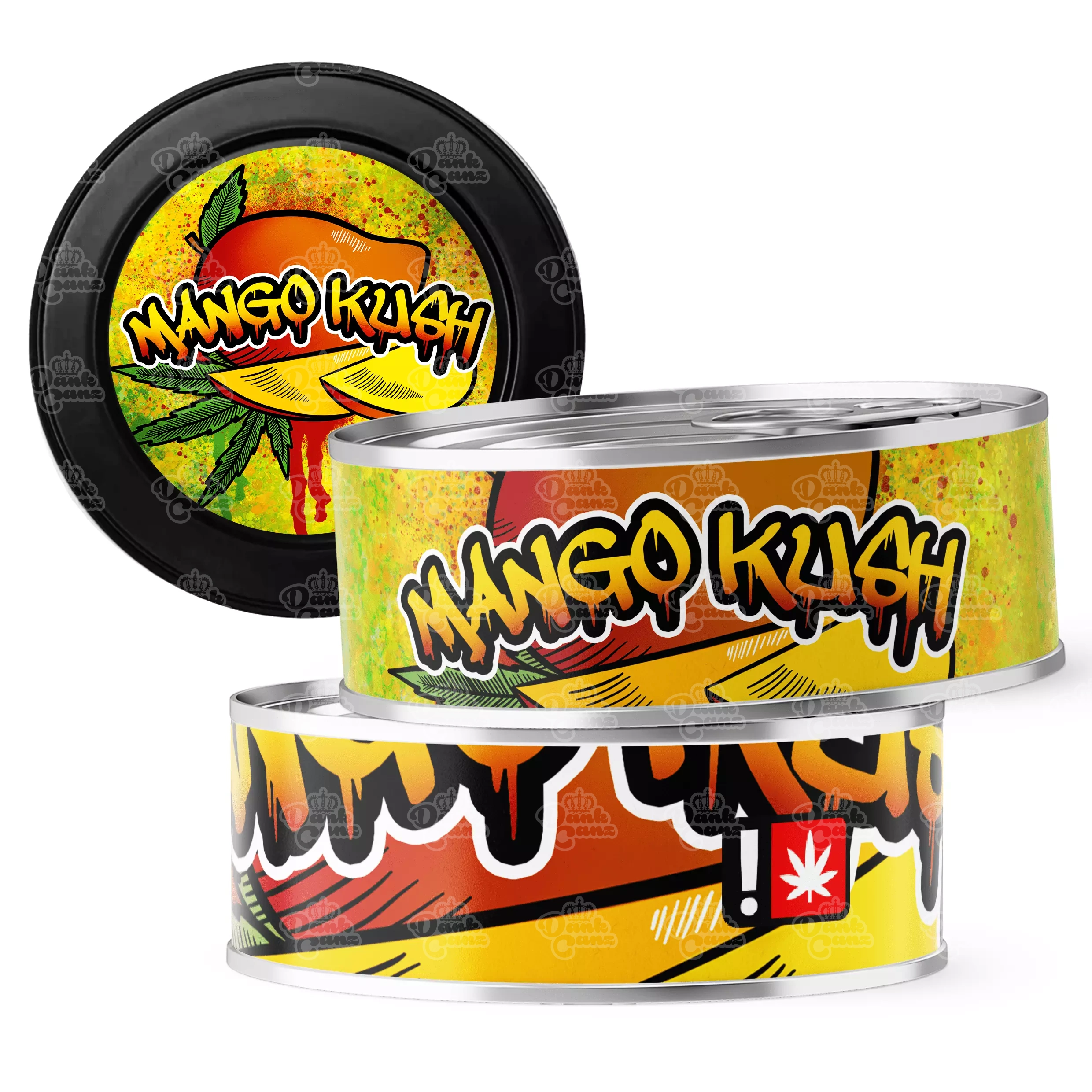 Mango Kush 3.5g Self Seal Tins - DC Packaging Custom Cannabis Packaging