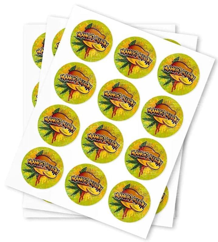 Mango Kush Strain Stickers - DC Packaging Custom Cannabis Packaging