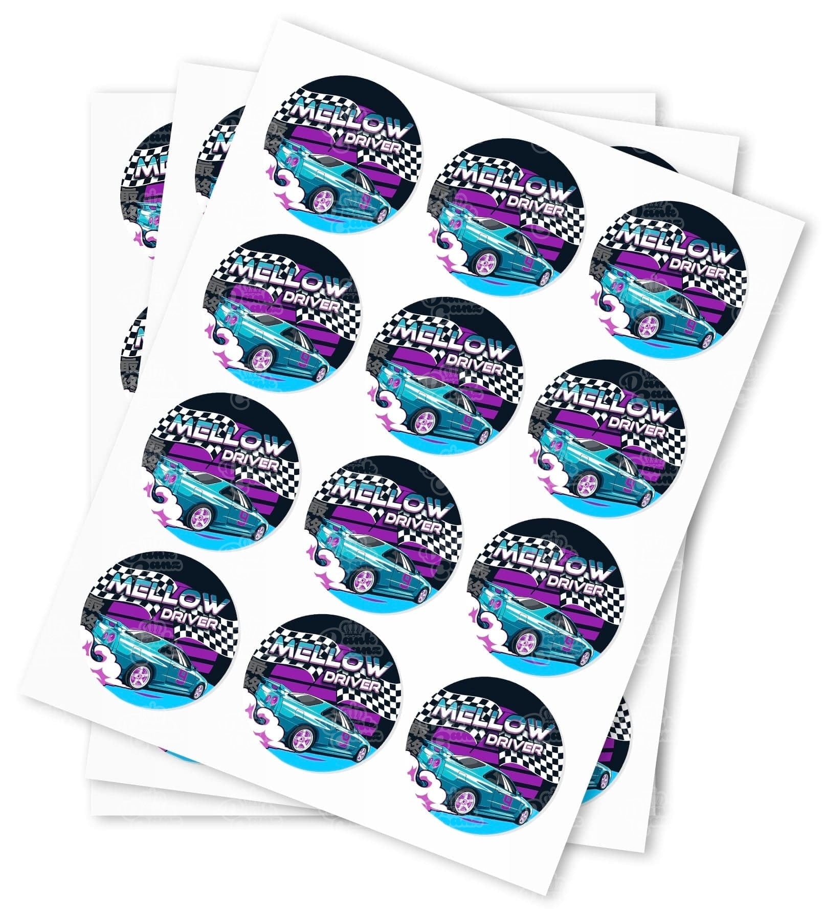 Mellow Driver Strain Stickers - DC Packaging Custom Cannabis Packaging
