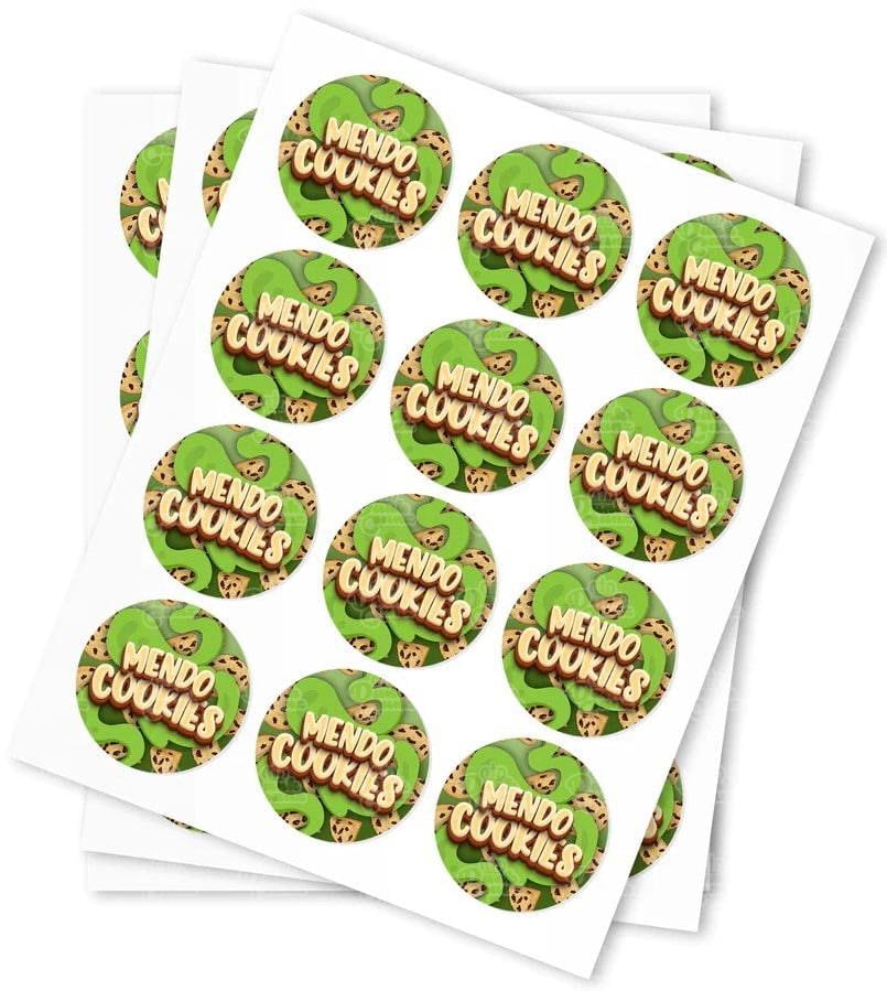 Mendo Cookies Strain Stickers - DC Packaging Custom Cannabis Packaging