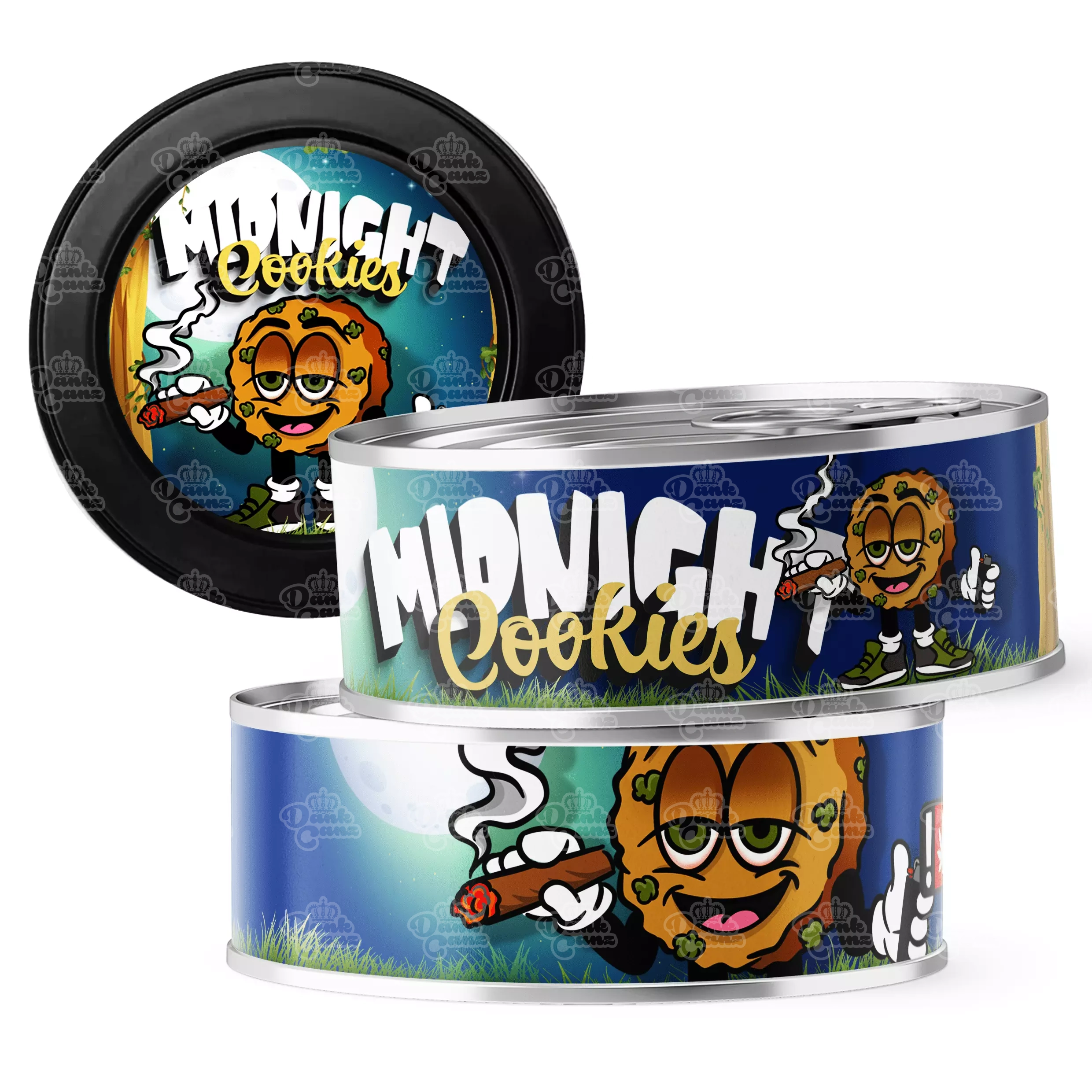 Midnight Cookies 3.5g Self Seal Tins - DC Packaging Custom Cannabis Packaging