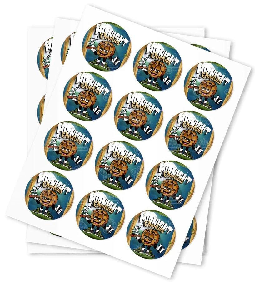 Midnight Cookies Strain Stickers - DC Packaging Custom Cannabis Packaging