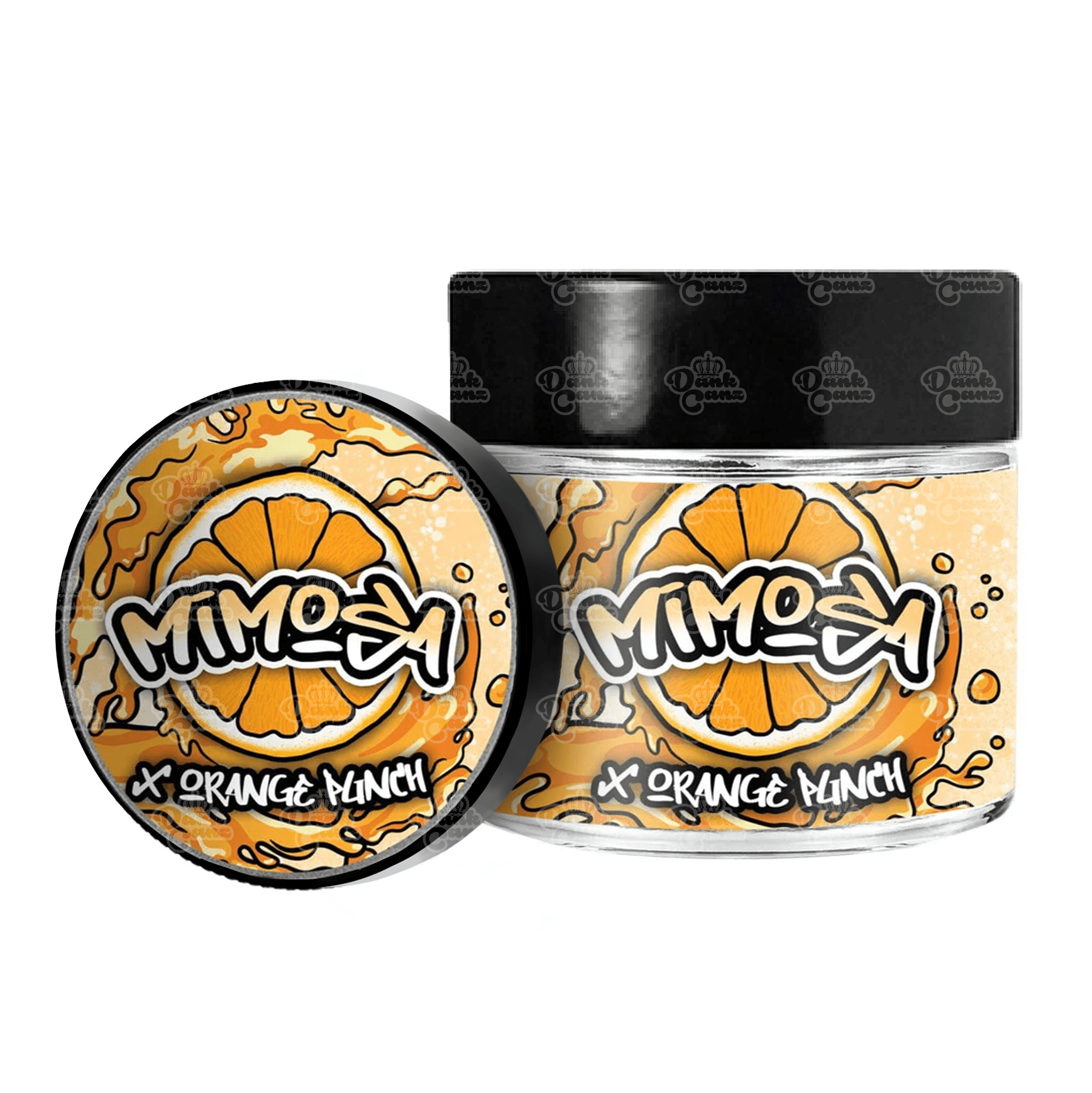 Mimosa x Orange Punch 3.5g/60ml Glass Jars - Labelled - DC Packaging Custom Cannabis Packaging