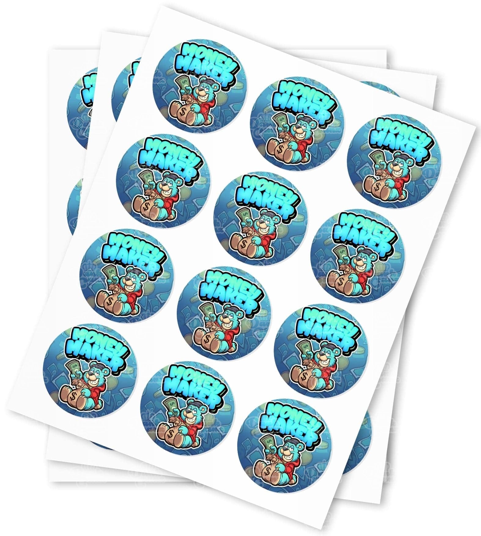 Money Maker Strain Stickers - DC Packaging Custom Cannabis Packaging