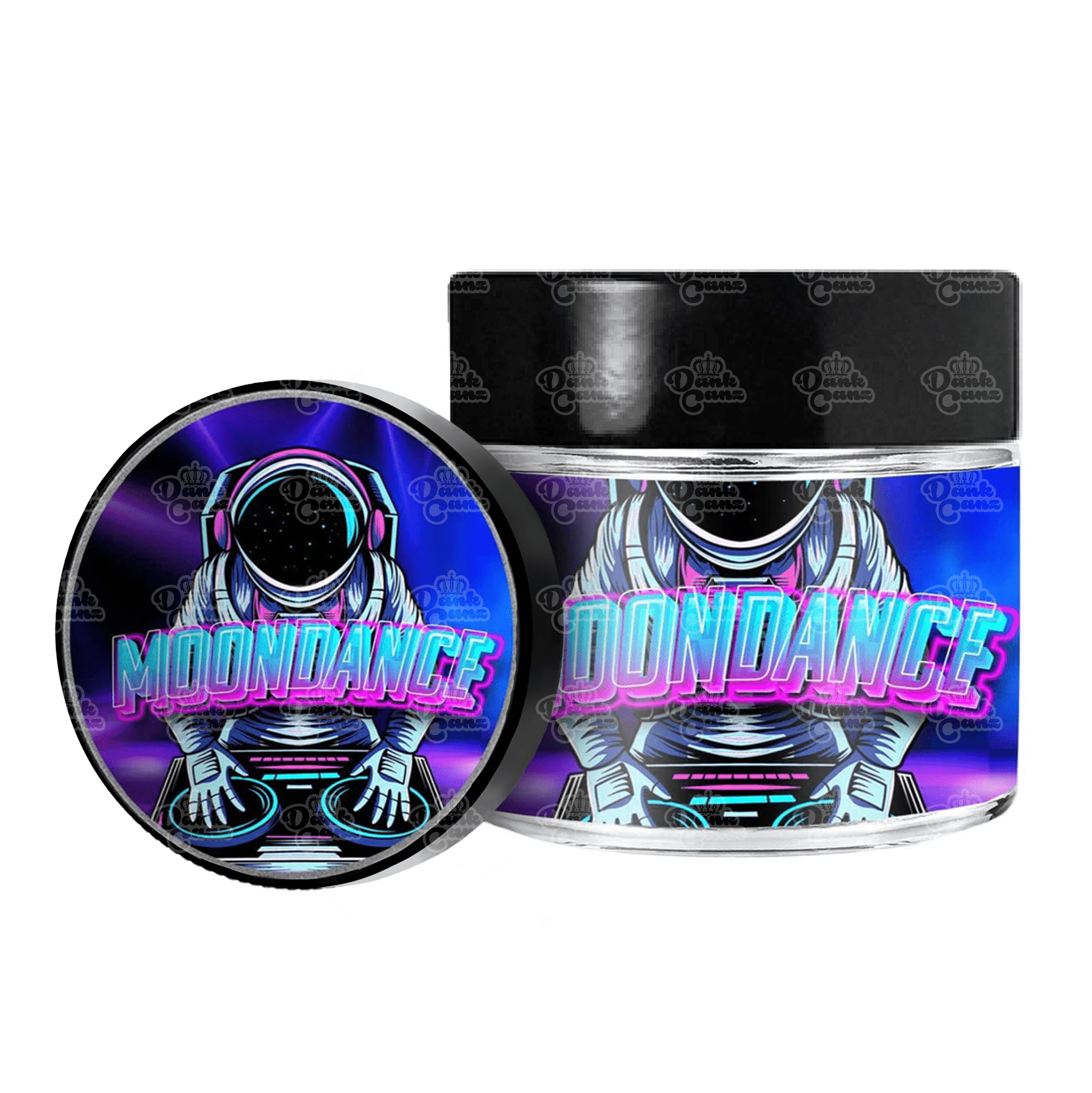 Moondance 3.5g/60ml Glass Jars - Labelled - DC Packaging Custom Cannabis Packaging