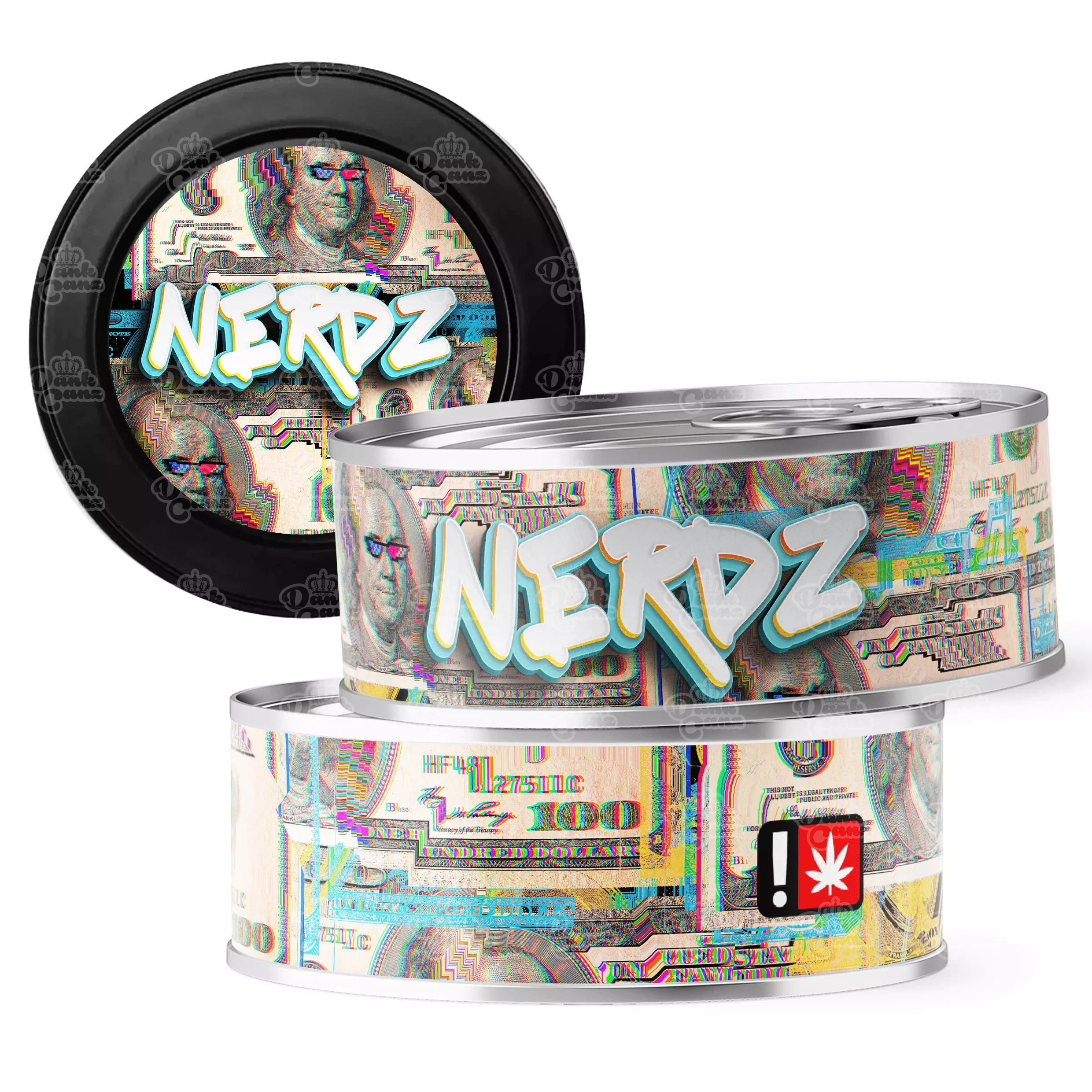 Nerdz 3.5g Self Seal Tins - DC Packaging Custom Cannabis Packaging