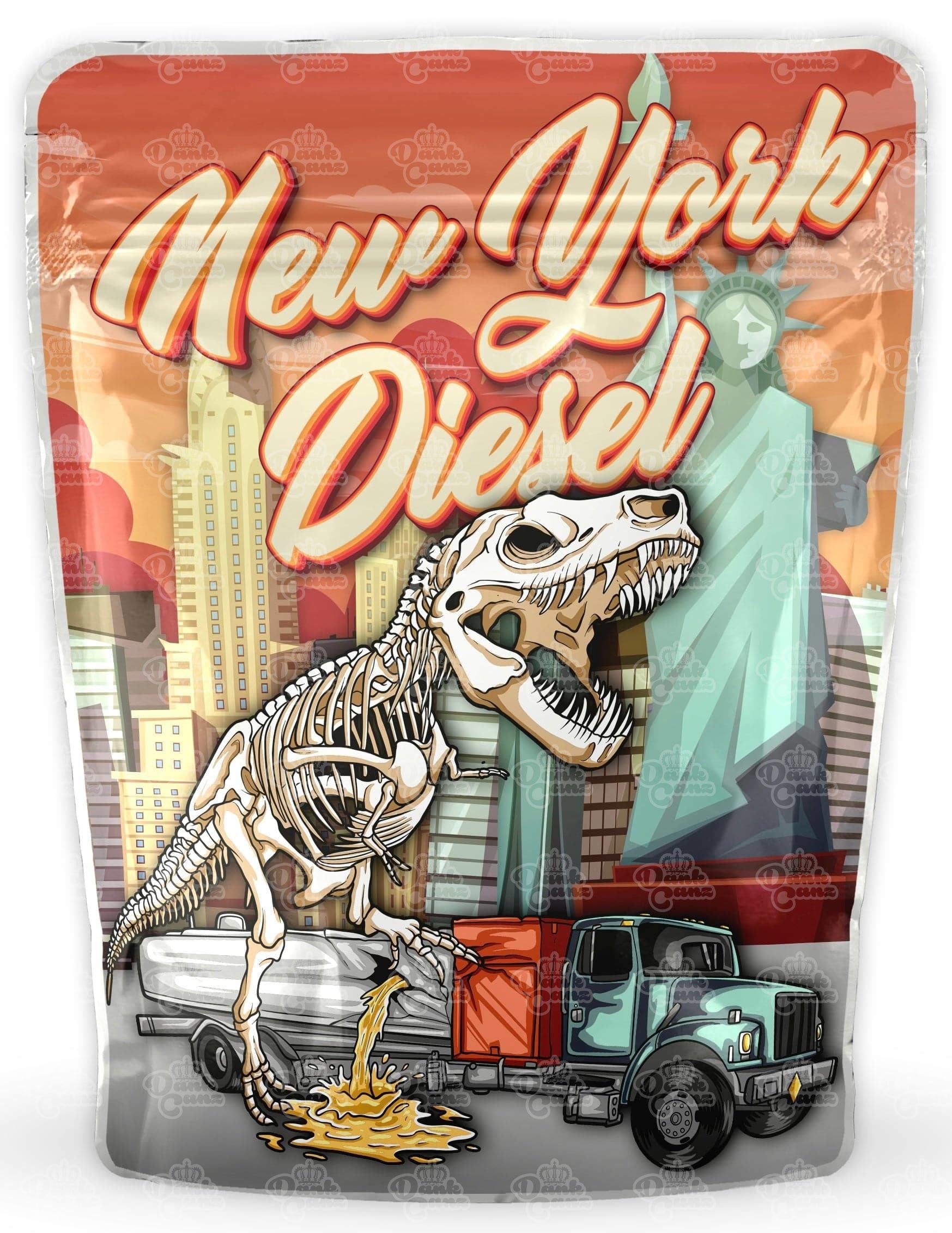 New York Diesel Mylar Bags - DC Packaging Custom Cannabis Packaging