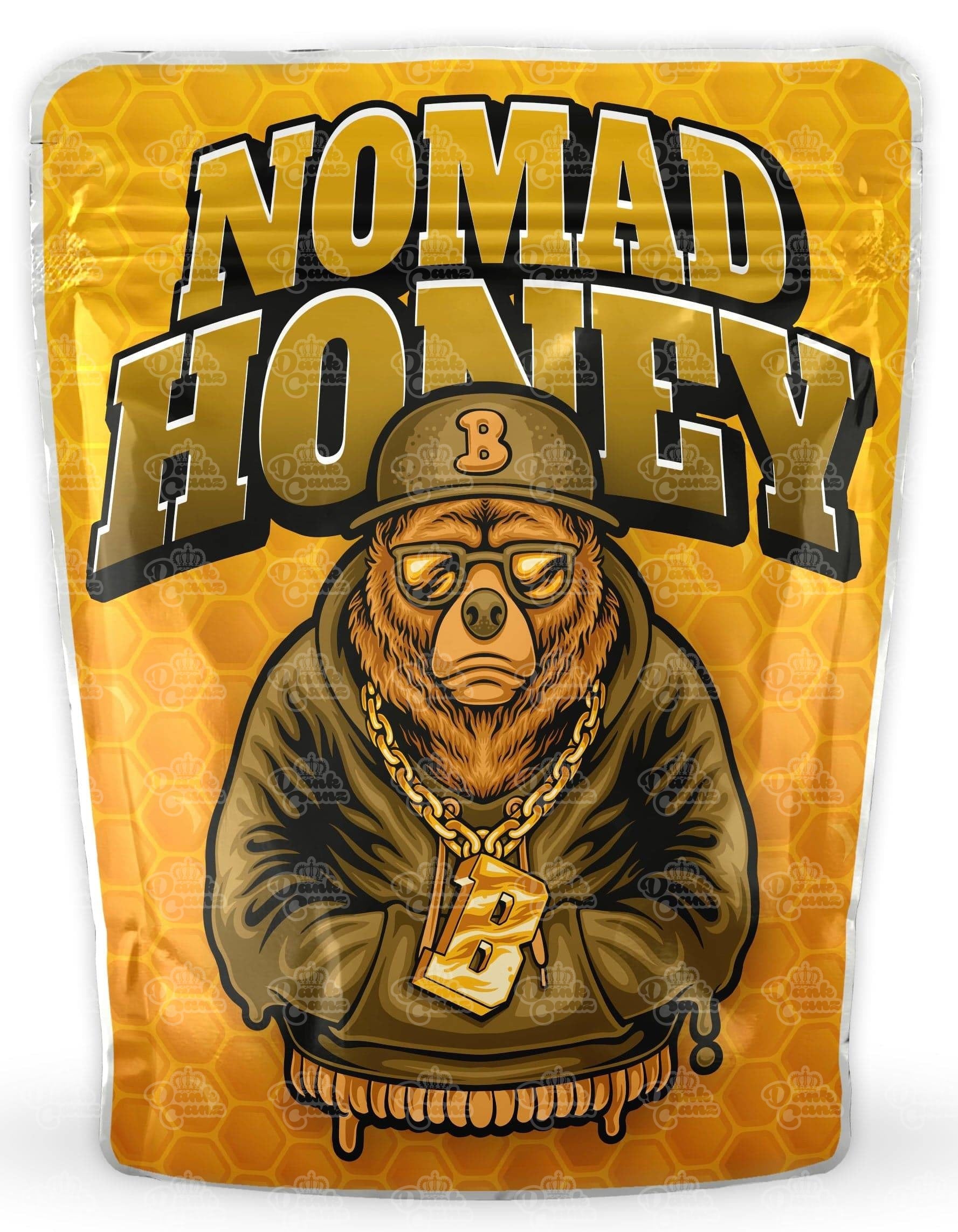 Nomad Honey Mylar Bags - DC Packaging Custom Cannabis Packaging
