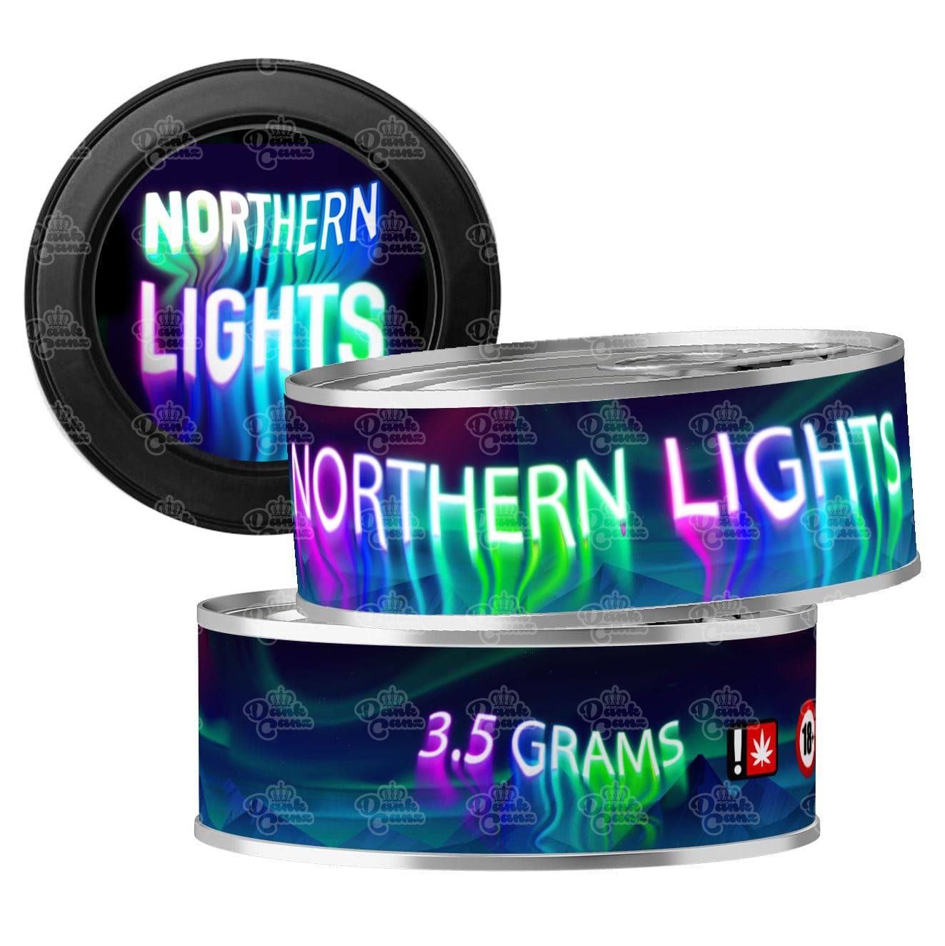 Northern Lights 3.5g Self Seal Tins - DC Packaging Custom Cannabis Packaging