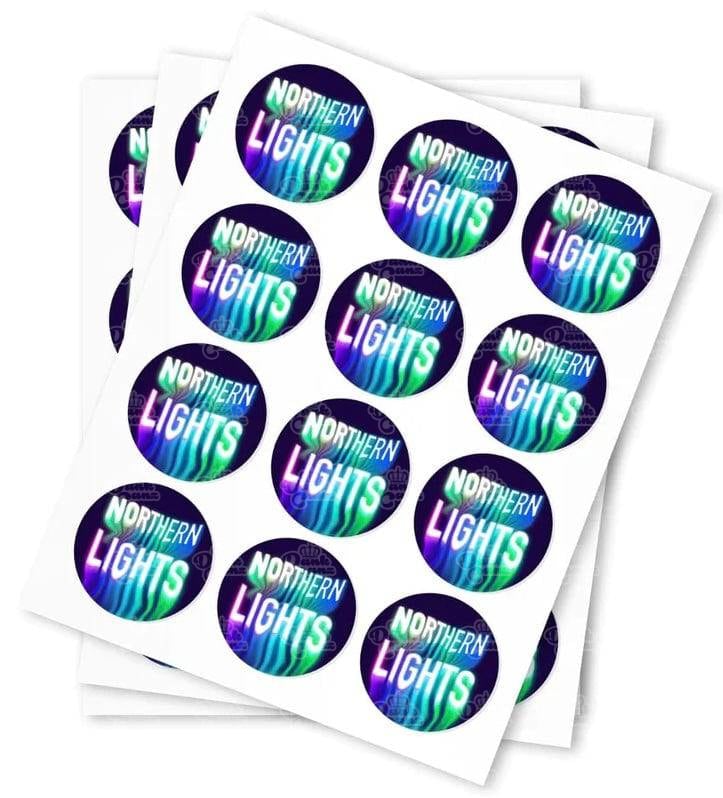 Northern Lights Strain Stickers - DC Packaging Custom Cannabis Packaging