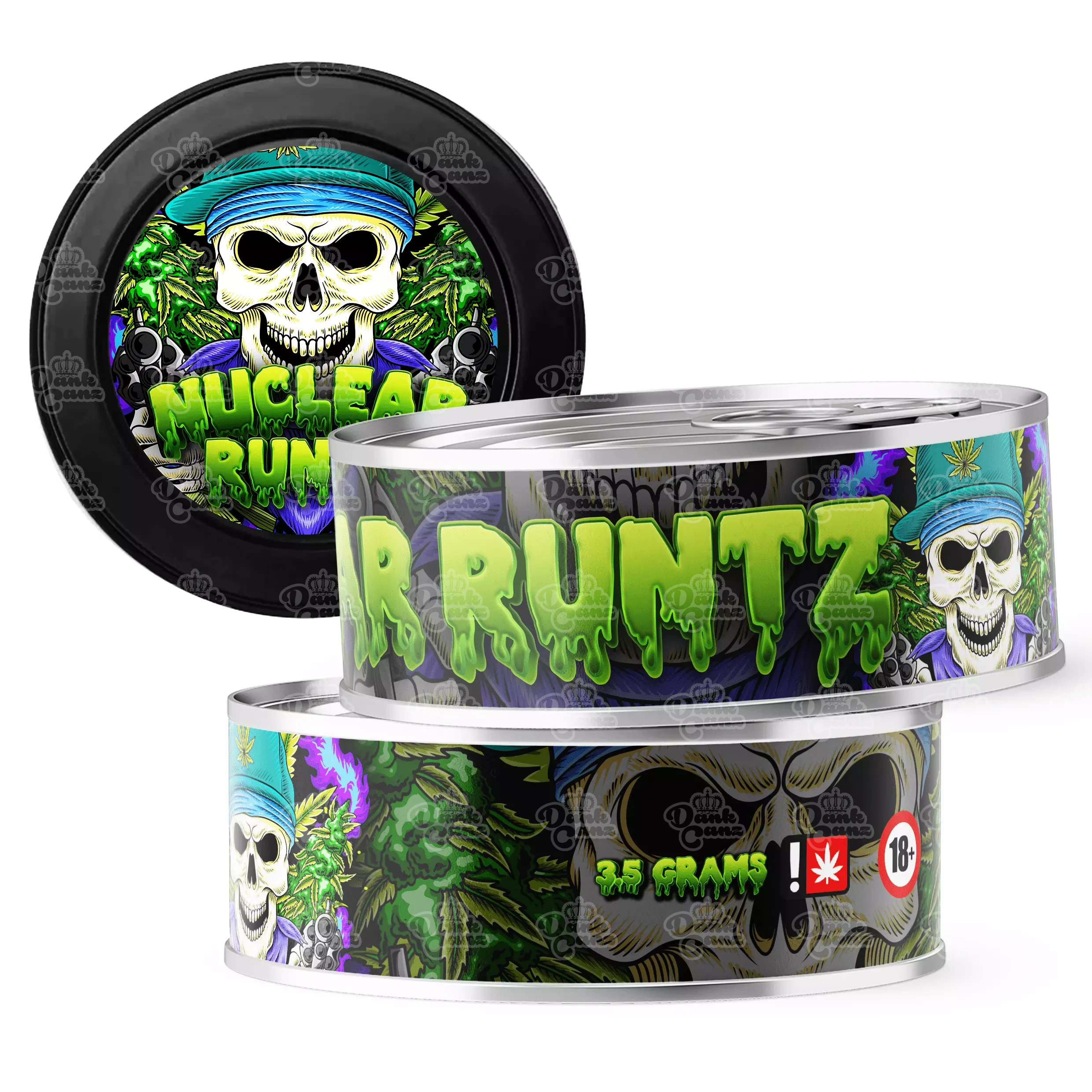 Nuclear Runtz 3.5g Self Seal Tins - DC Packaging Custom Cannabis Packaging