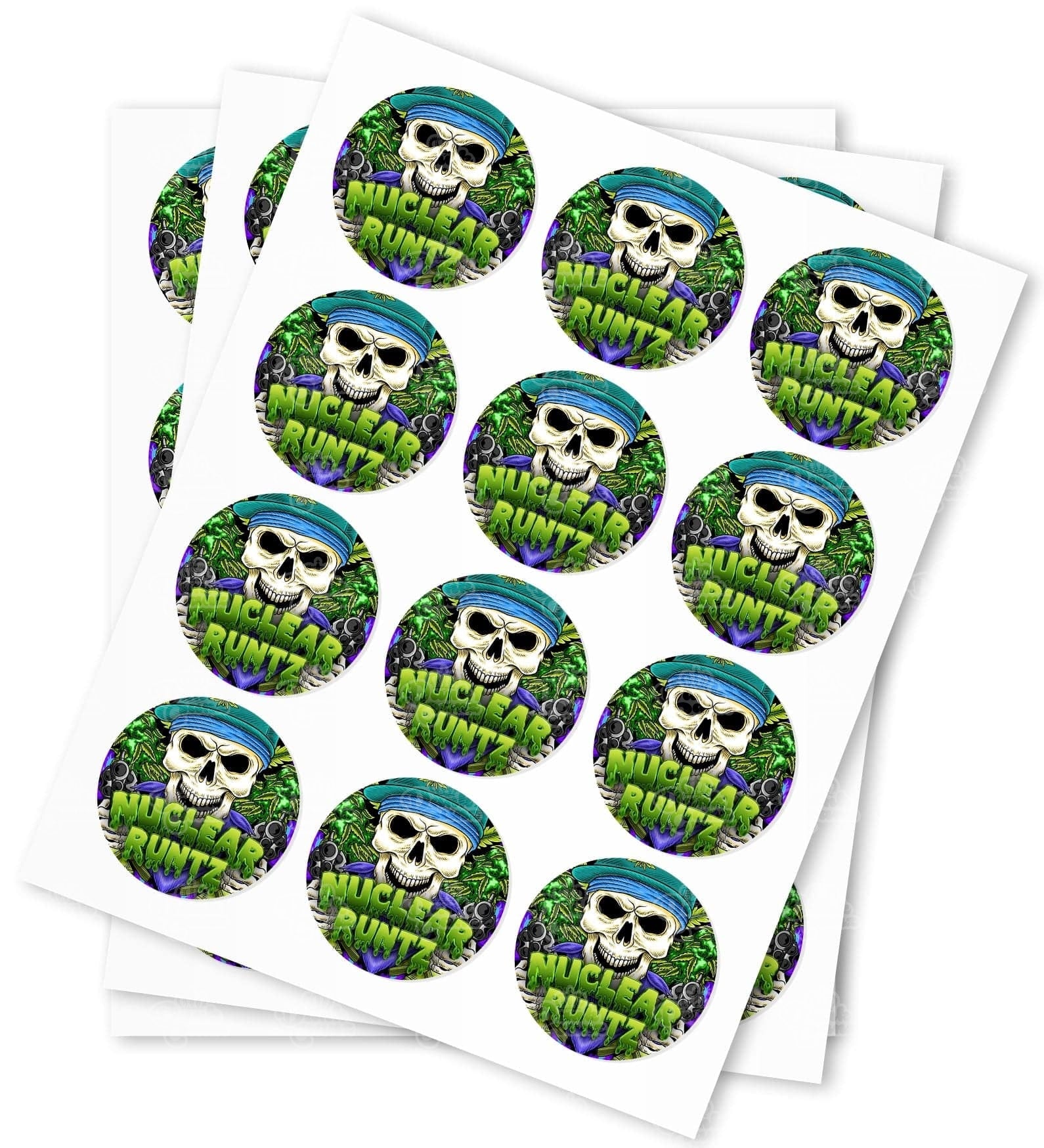 Nuclear Runtz Strain Stickers - DC Packaging Custom Cannabis Packaging