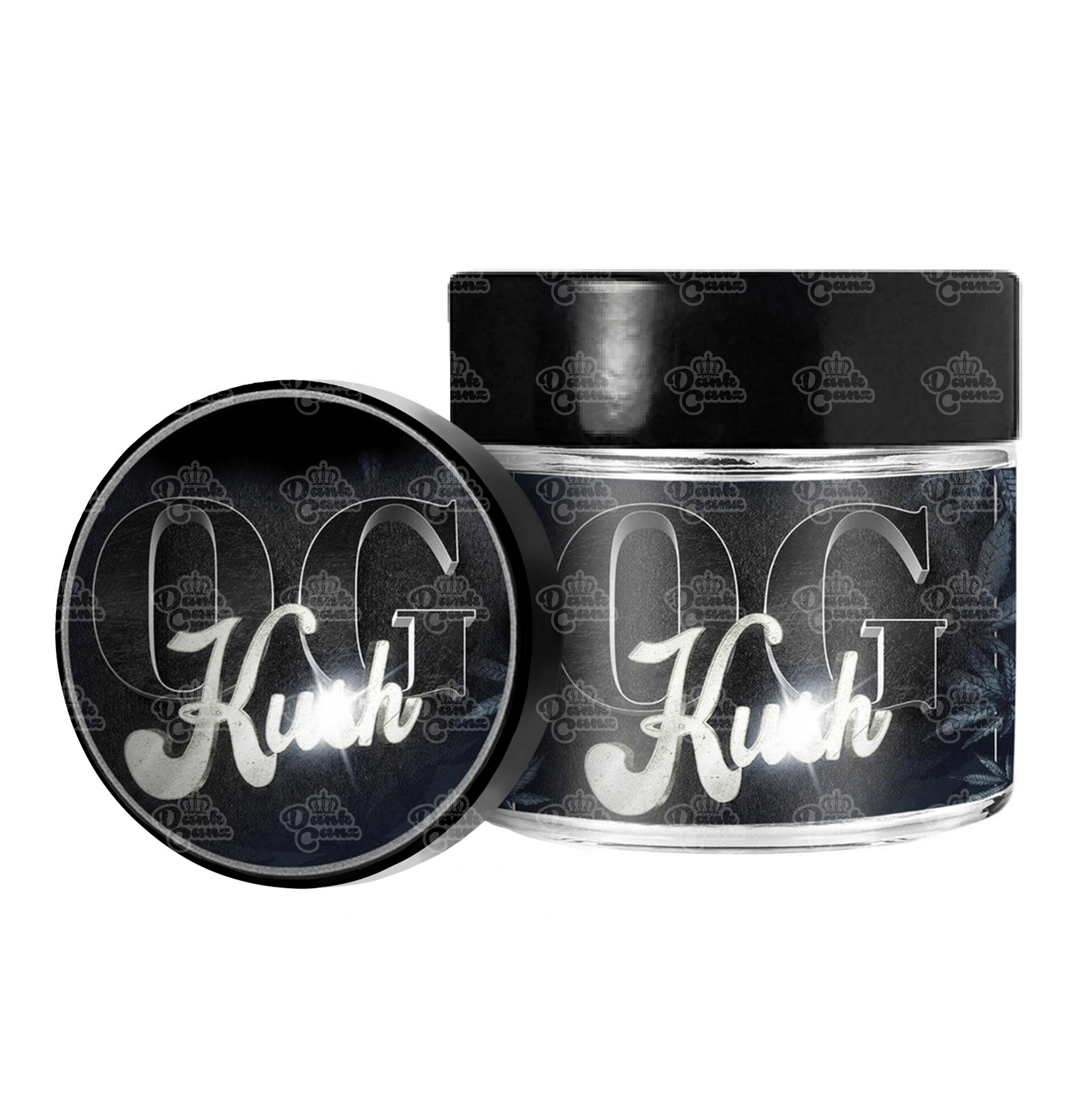 OG Kush 3.5g/60ml Glass Jars - Labelled - DC Packaging Custom Cannabis Packaging