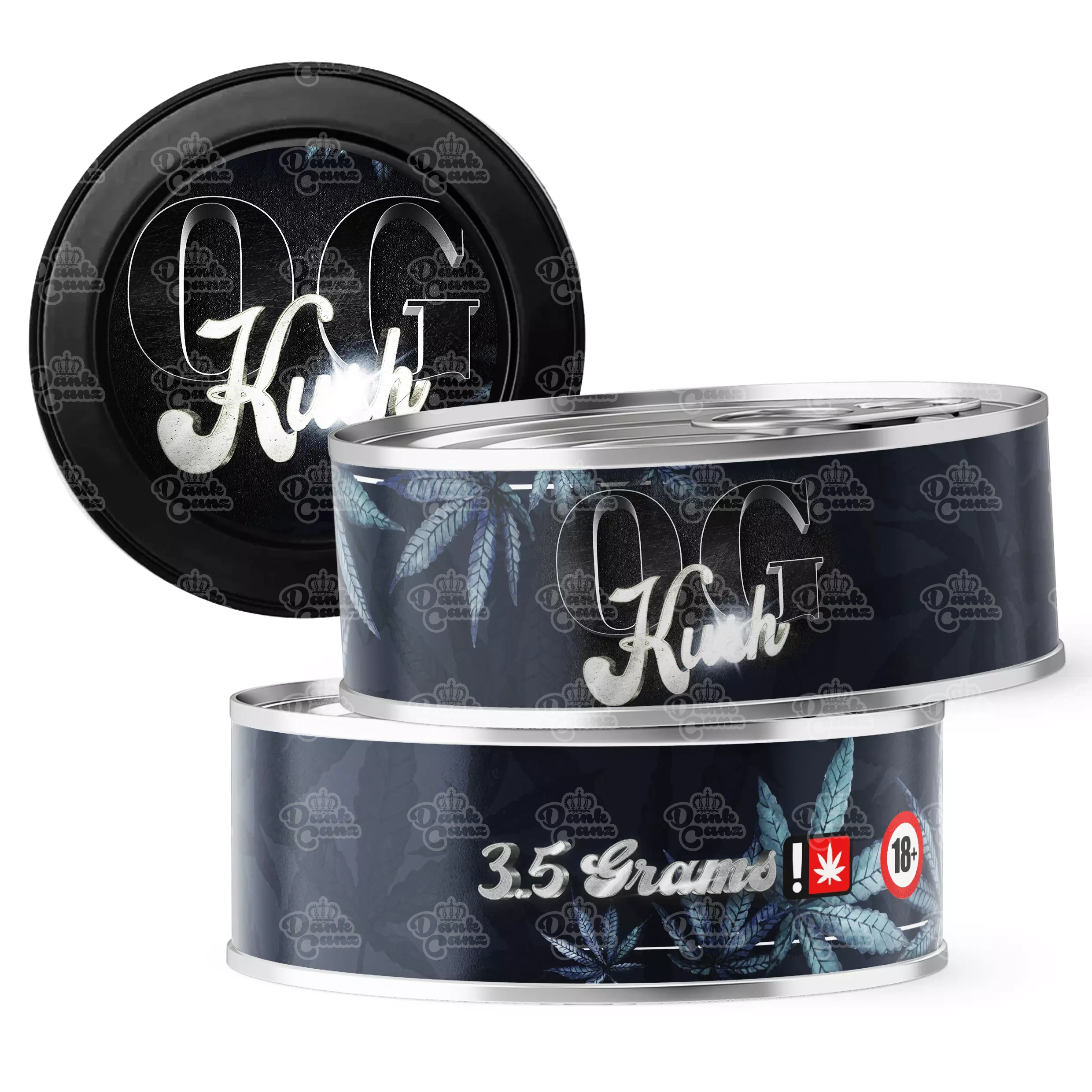 OG Kush 3.5g Self Seal Tins - DC Packaging Custom Cannabis Packaging